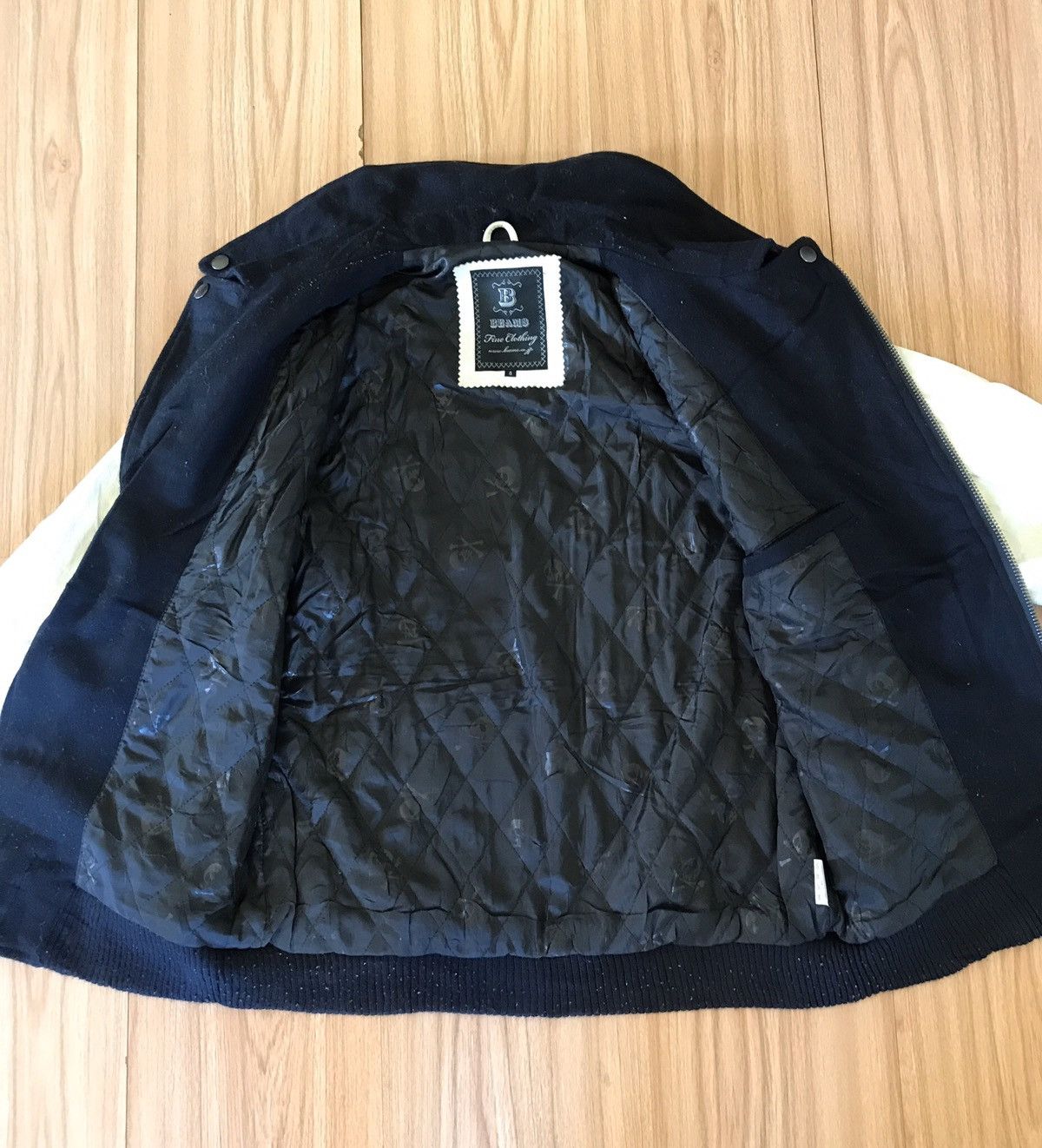 Beams Plus 🔥BEAMS ASYMMETRIC SKULL SKELETON VARSITY BOMBER JACKET Size US S / EU 44-46 / 1 - 11 Thumbnail
