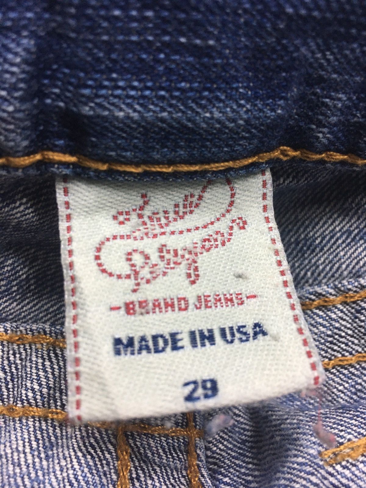 True Religion × Vintage TR Flare leather trim arcuate backpocket distresed denim Size US 29 - 14 Thumbnail