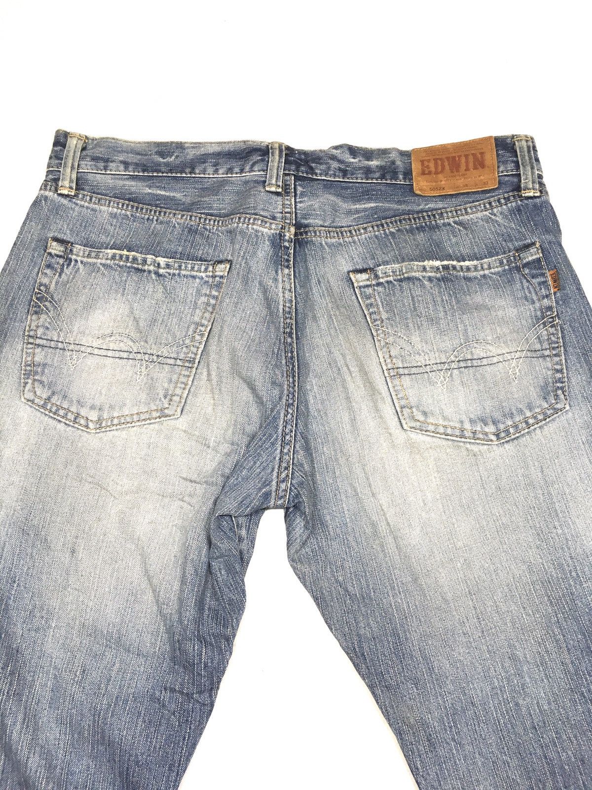 Edwin × Vintage Vintage Edwin 505zx distressed selvage denim Size US 34 / EU 50 - 6 Thumbnail