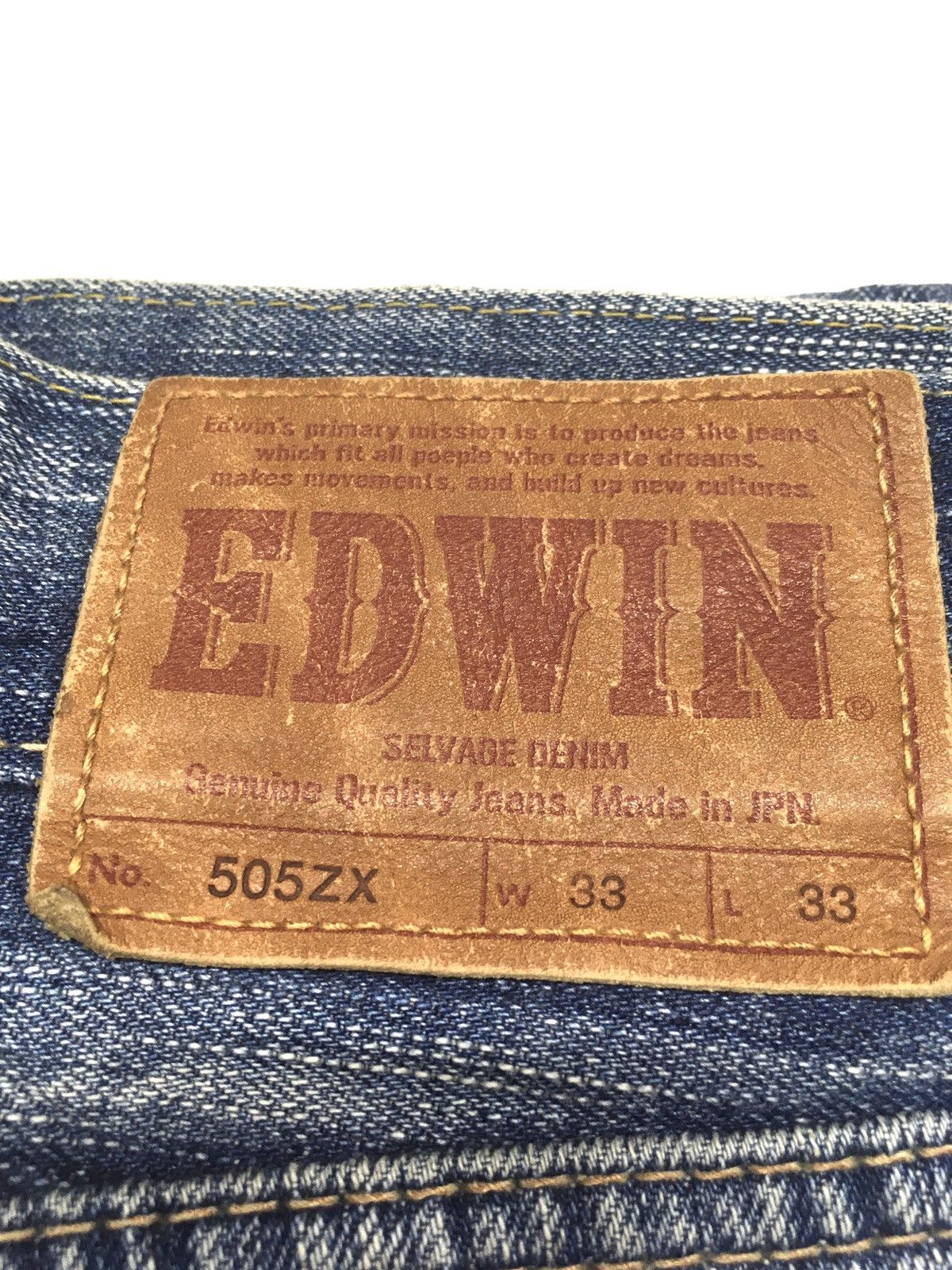 Edwin × Vintage Vintage Edwin 505zx distressed selvage denim Size US 34 / EU 50 - 13 Thumbnail