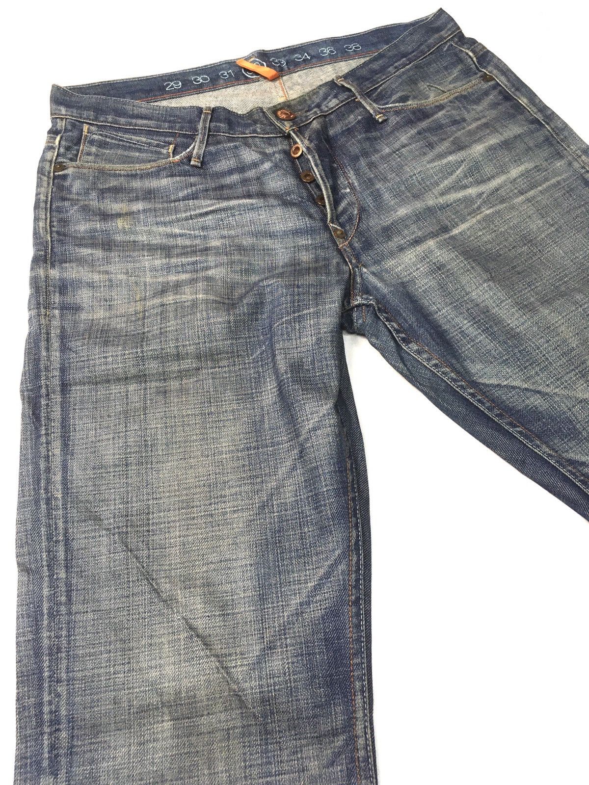 Earnest Sewn × Vintage Vintage earnest sewn distressed jeans usa Size US 33 - 10 Thumbnail