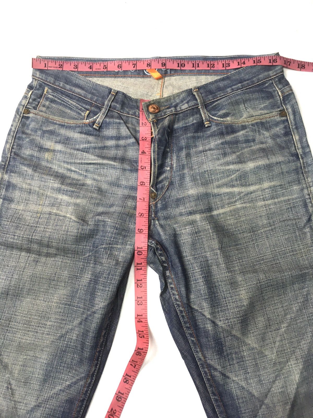 Earnest Sewn × Vintage Vintage earnest sewn distressed jeans usa Size US 33 - 3 Thumbnail
