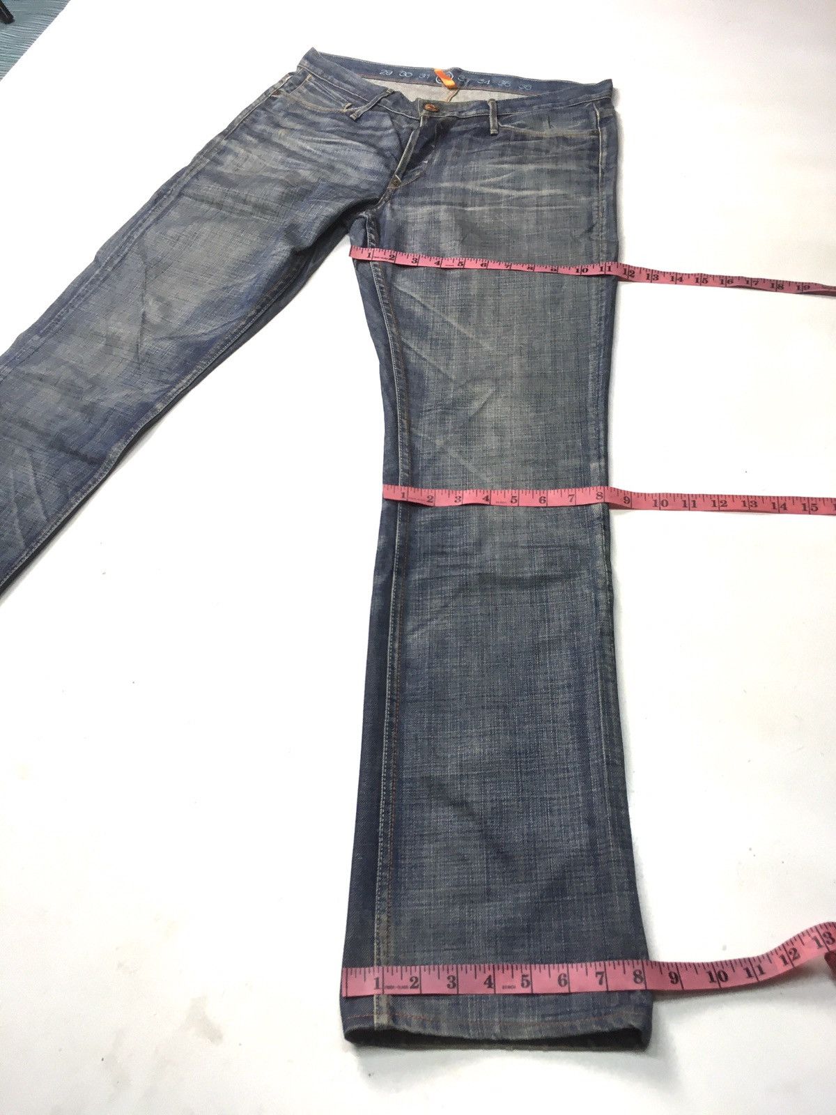 Earnest Sewn × Vintage Vintage earnest sewn distressed jeans usa Size US 33 - 4 Thumbnail