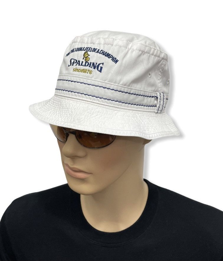 Mizuno FYE VINTAGE! 80’s SPALDING Vintage Baseball Brand Bucket Hat Size ONE SIZE - 1 Thumbnail