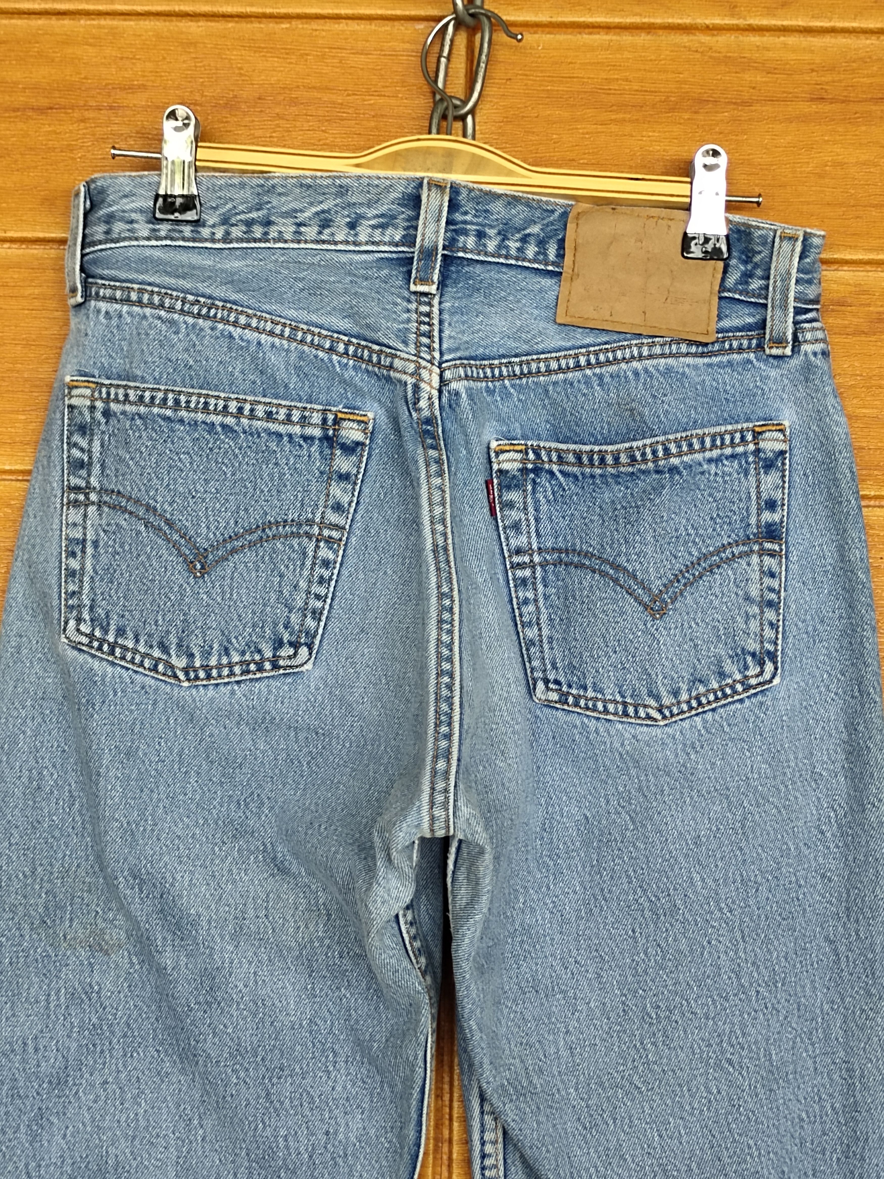 Levi's Vintage Clothing Vintage 90s LEVIS 501 Skull & Flowers Denim Jeans Size US 29 - 13 Thumbnail