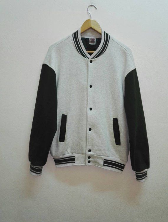Fruit Of The Loom 🔥Rare🔥 Versity Jacket Plain Blank Fruit Of The Loom Size US XL / EU 56 / 4 - 1 Thumbnail