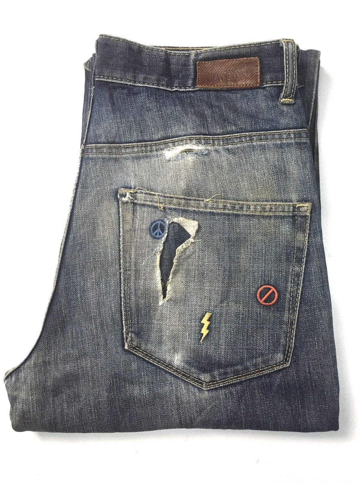 Element × Vintage Vintage elements logo embroidery distressed denim Size US 30 / EU 46 - 1 Thumbnail
