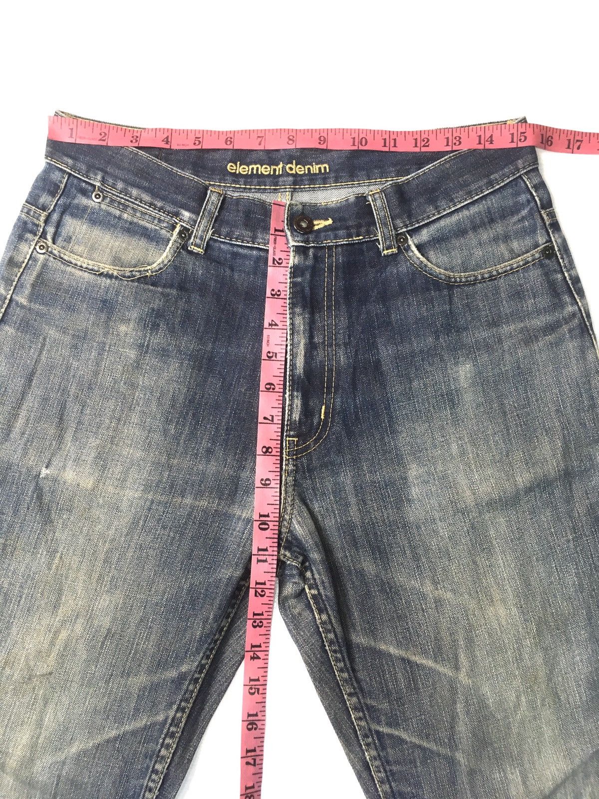 Element × Vintage Vintage elements logo embroidery distressed denim Size US 30 / EU 46 - 3 Thumbnail