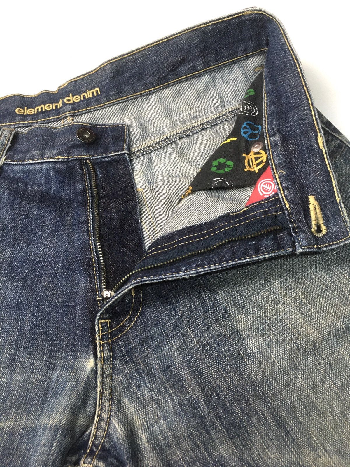 Element × Vintage Vintage elements logo embroidery distressed denim Size US 30 / EU 46 - 9 Thumbnail