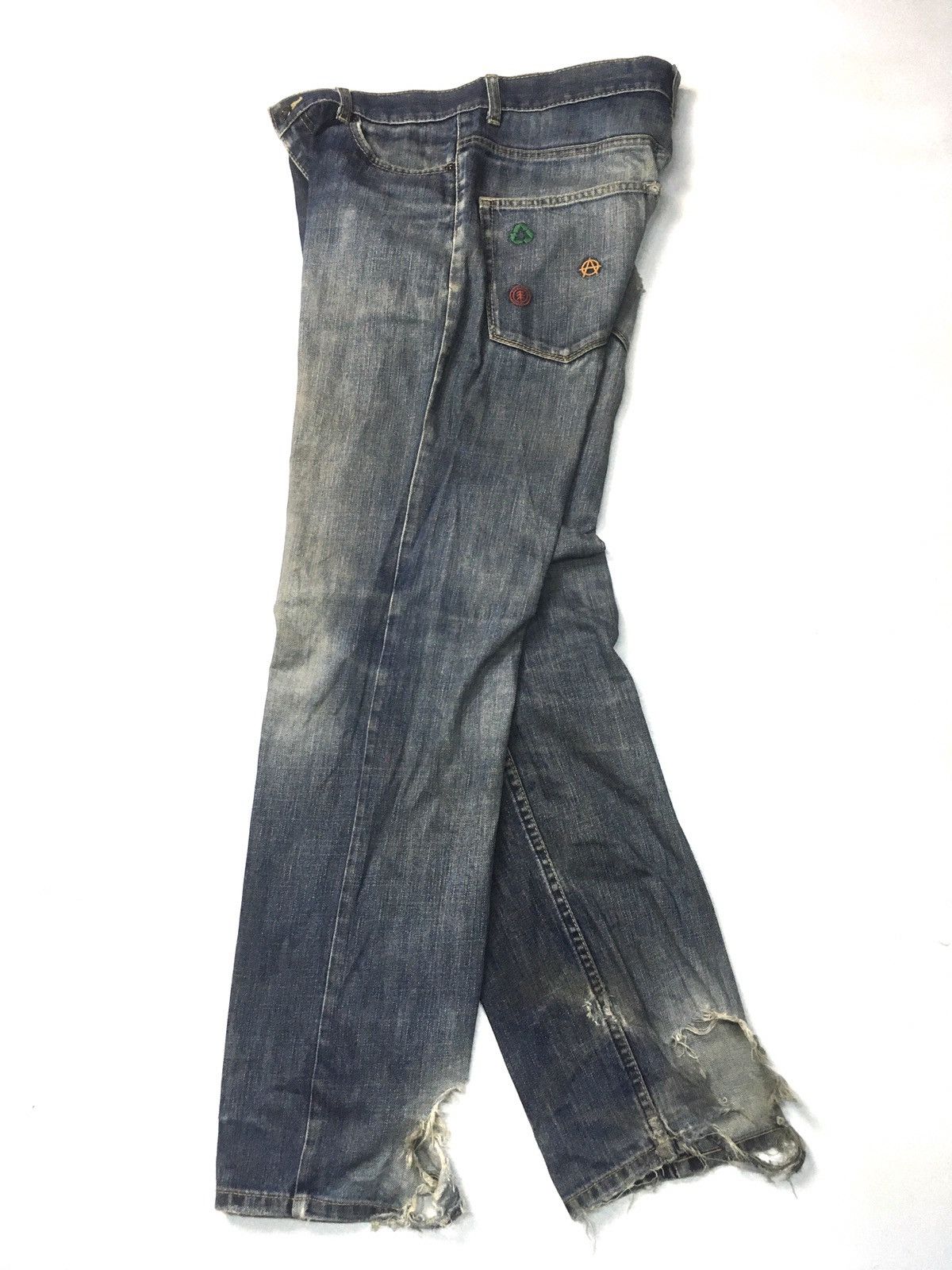 Element × Vintage Vintage elements logo embroidery distressed denim Size US 30 / EU 46 - 6 Thumbnail