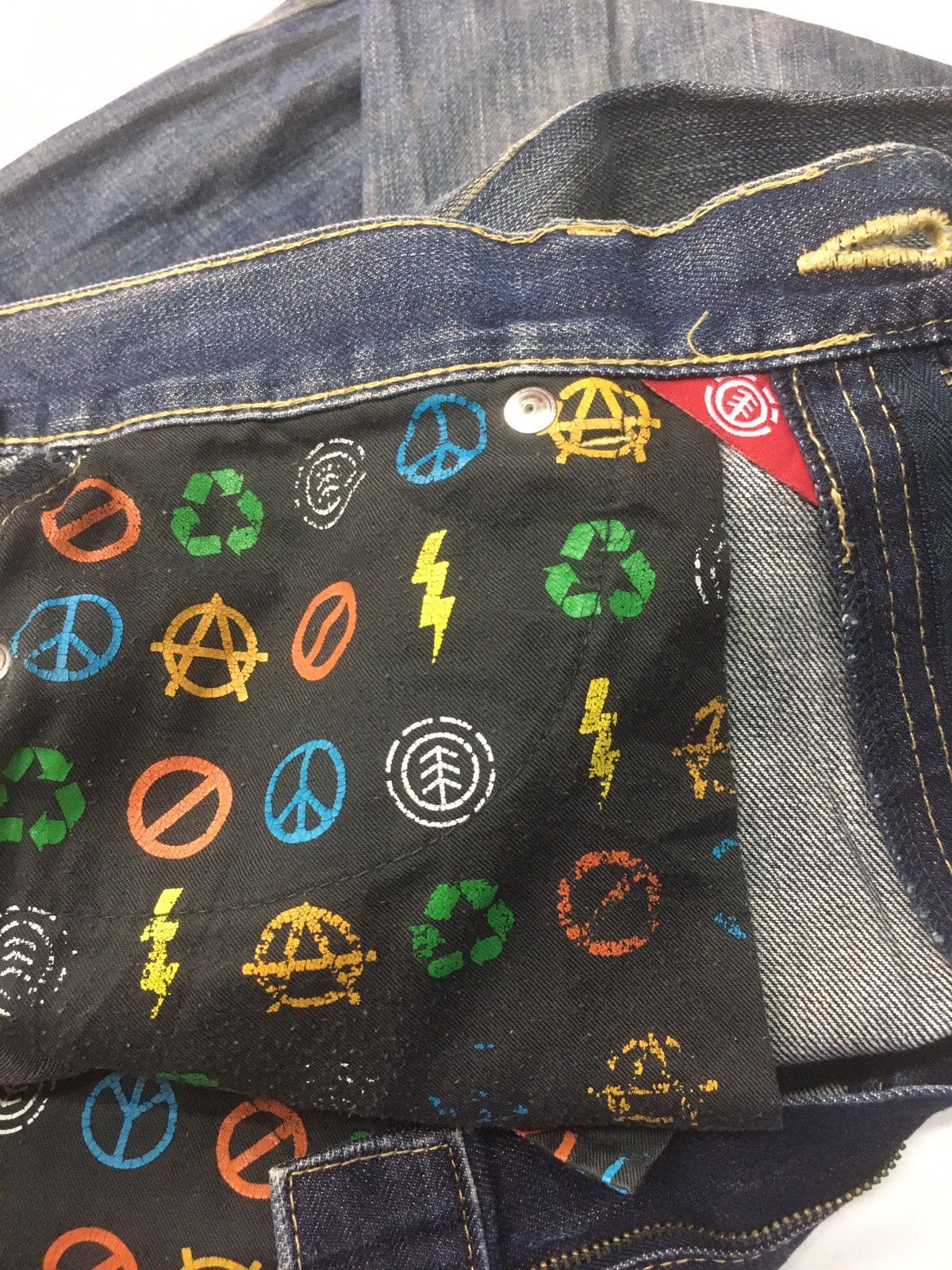 Element × Vintage Vintage elements logo embroidery distressed denim Size US 30 / EU 46 - 17 Thumbnail