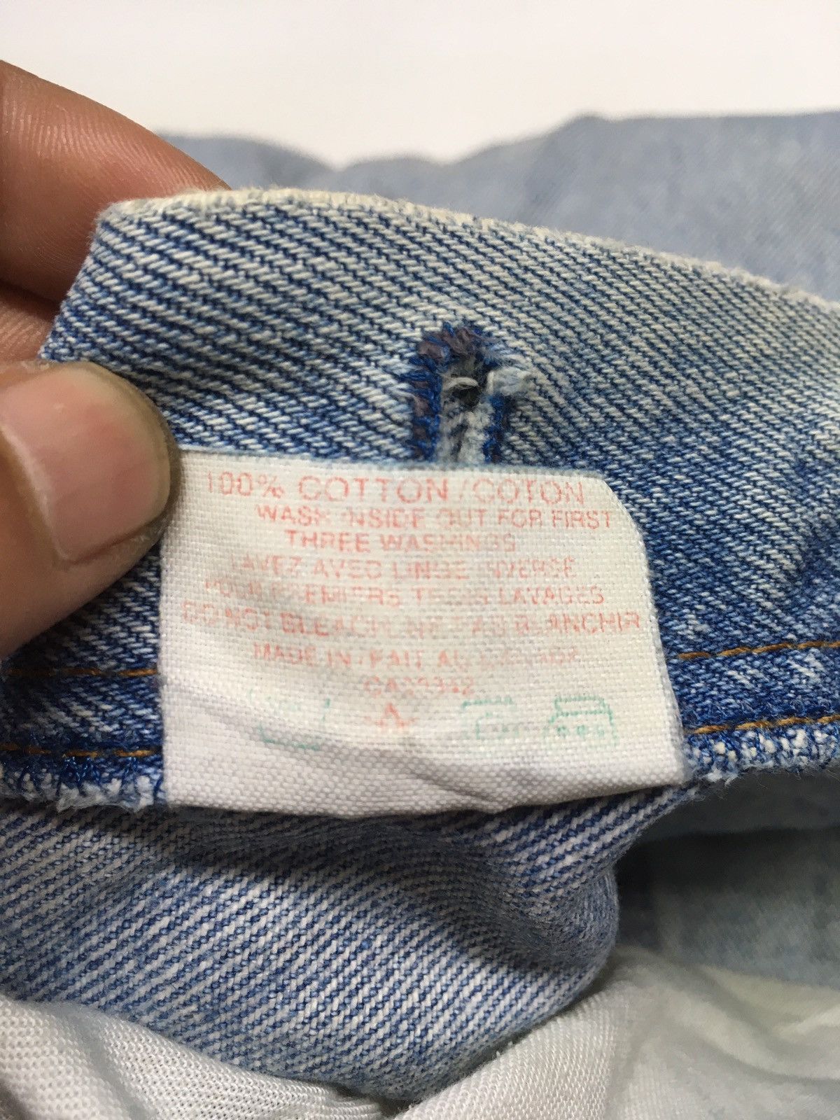 Levi's × Vintage Vintage 80s Levi’s 501 blue wash grunge style design Size US 30 / EU 46 - 17 Thumbnail