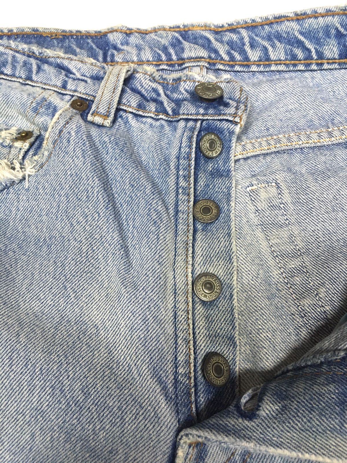 Levi's × Vintage Vintage 80s Levi’s 501 blue wash grunge style design Size US 30 / EU 46 - 14 Thumbnail