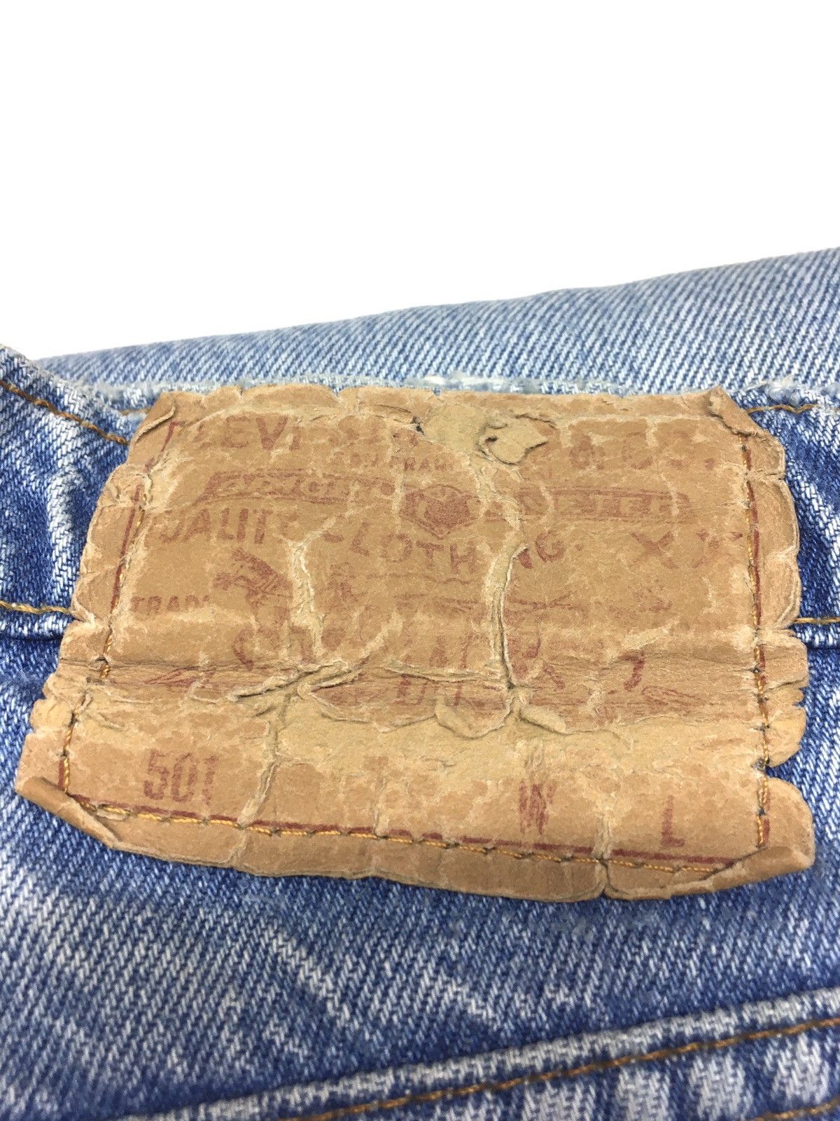 Levi's × Vintage Vintage 80s Levi’s 501 blue wash grunge style design Size US 30 / EU 46 - 18 Thumbnail