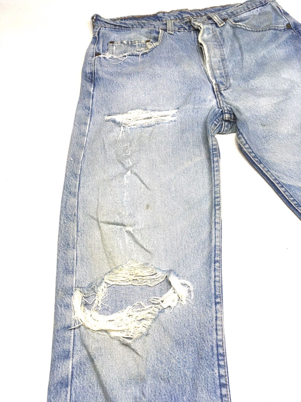 Levi's × Vintage Vintage 80s Levi’s 501 blue wash grunge style design Size US 30 / EU 46 - 8 Thumbnail