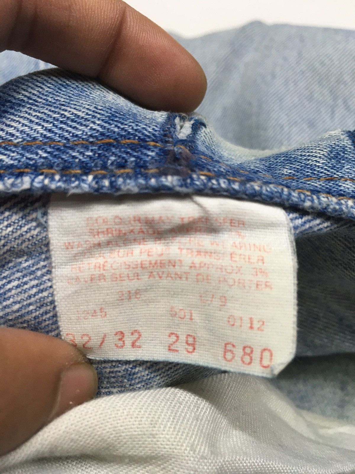 Levi's × Vintage Vintage 80s Levi’s 501 blue wash grunge style design Size US 30 / EU 46 - 16 Thumbnail