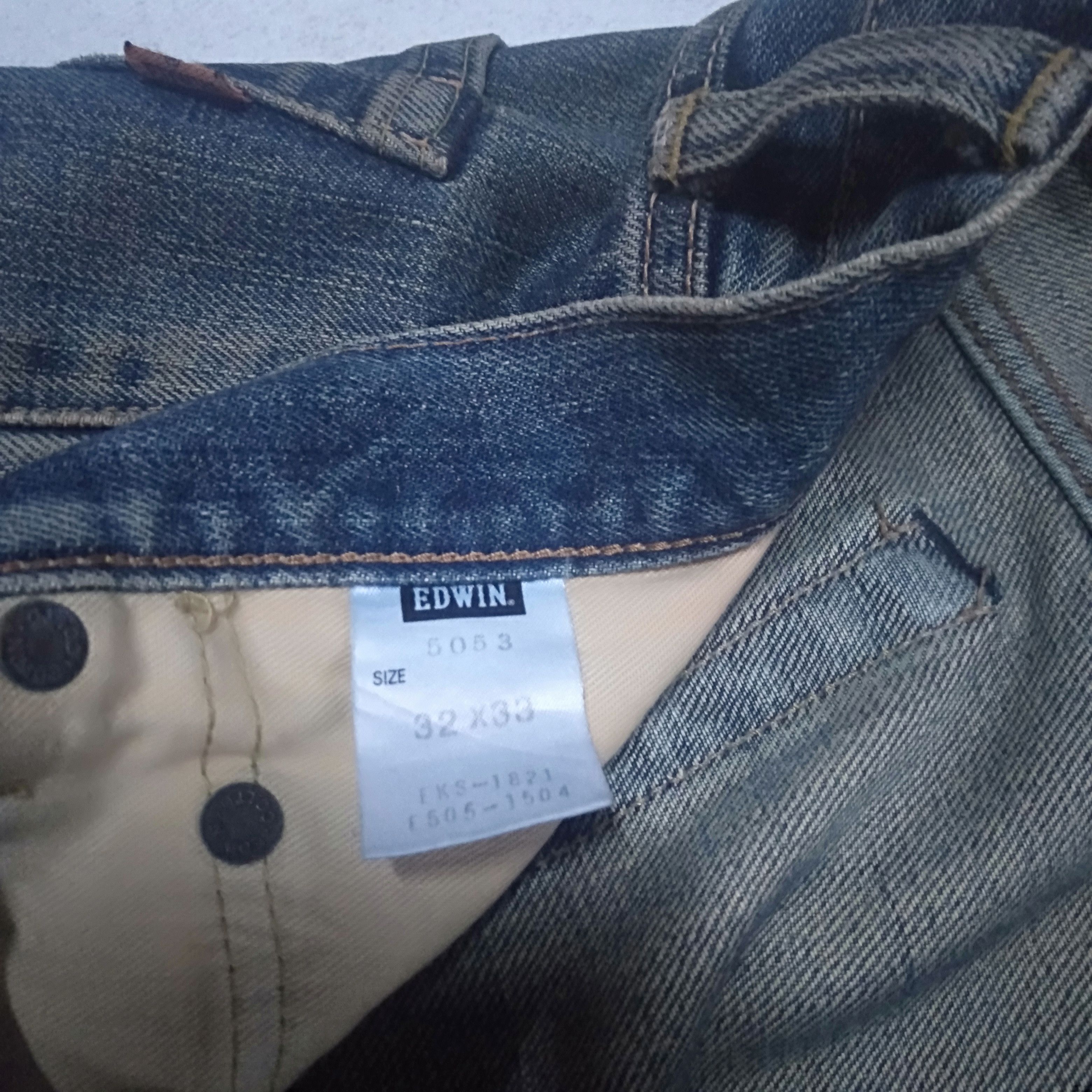 Edwin × Vintage vintage selvedge Edwin lot 505xx blue wash distressed denim Size US 32 / EU 48 - 10 Thumbnail