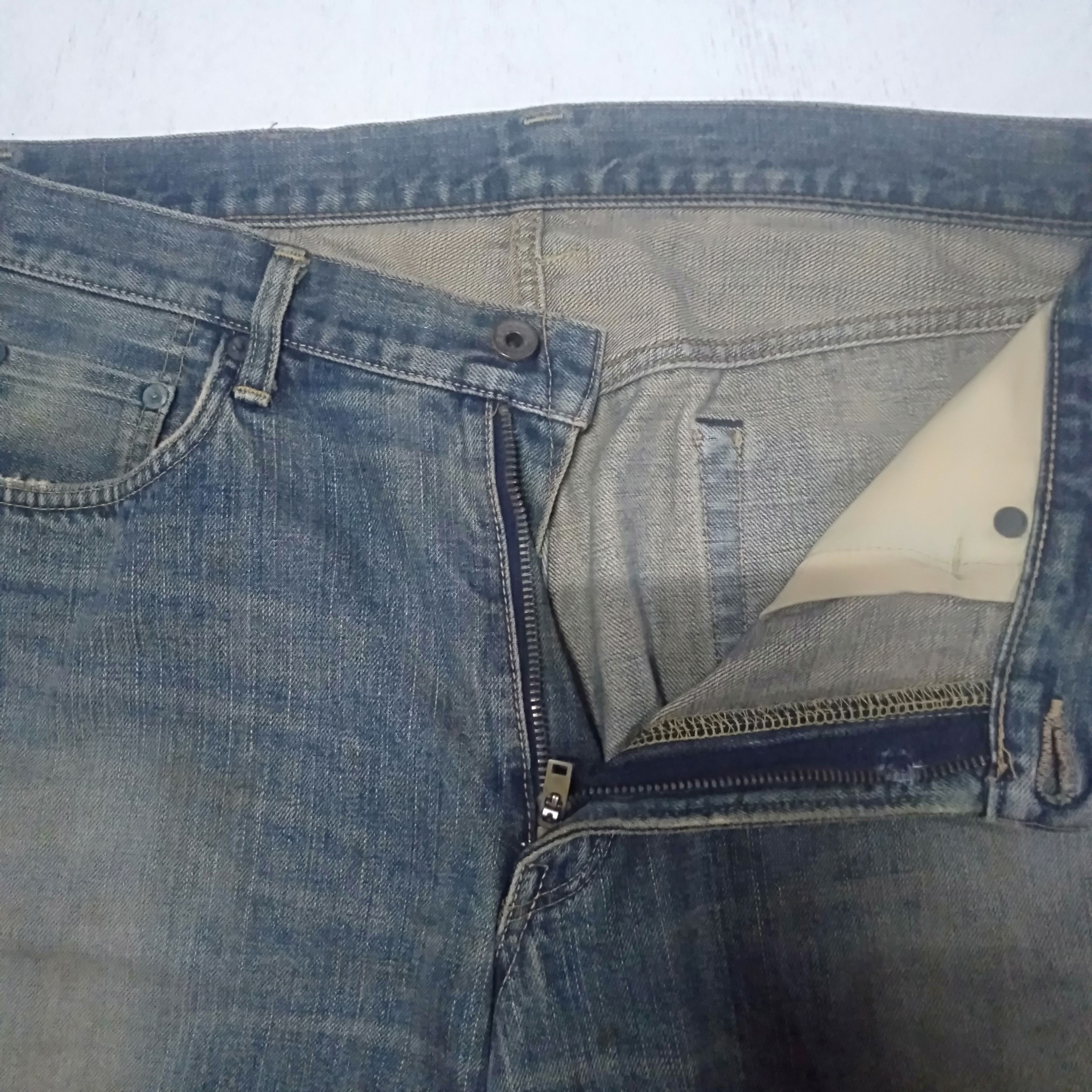 Edwin × Vintage vintage selvedge Edwin lot 505xx blue wash distressed denim Size US 32 / EU 48 - 5 Thumbnail