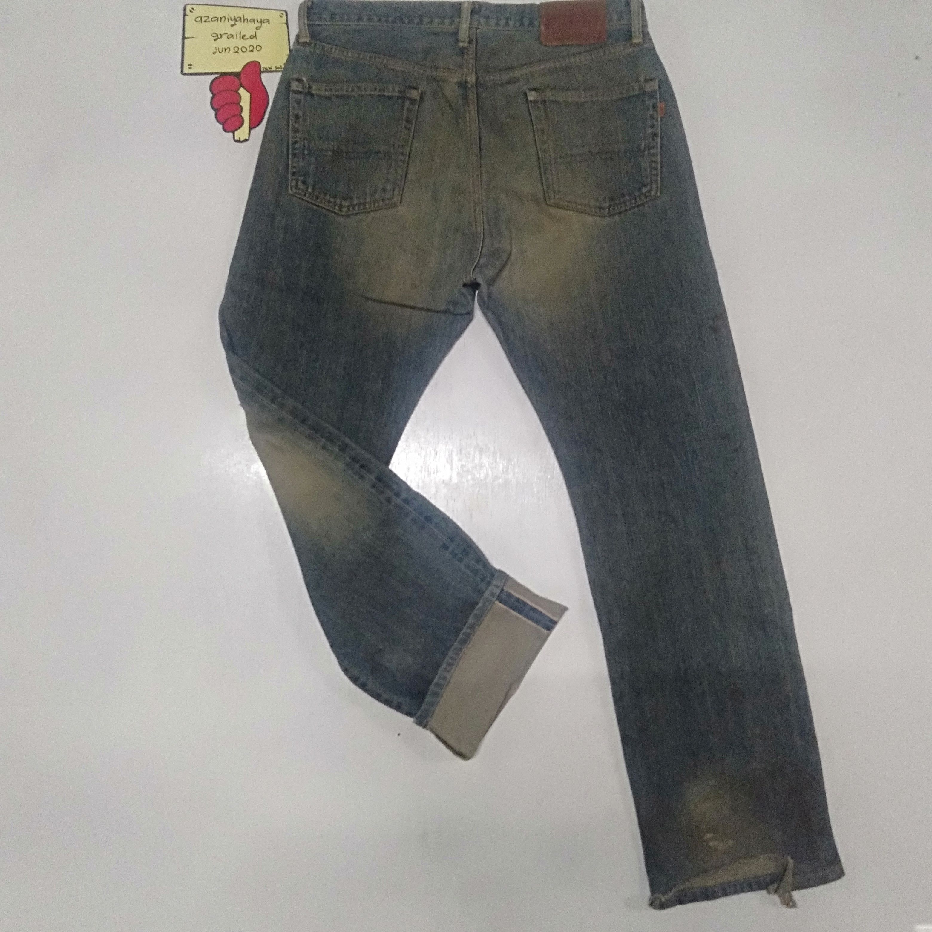 Edwin × Vintage vintage selvedge Edwin lot 505xx blue wash distressed denim Size US 32 / EU 48 - 2 Thumbnail