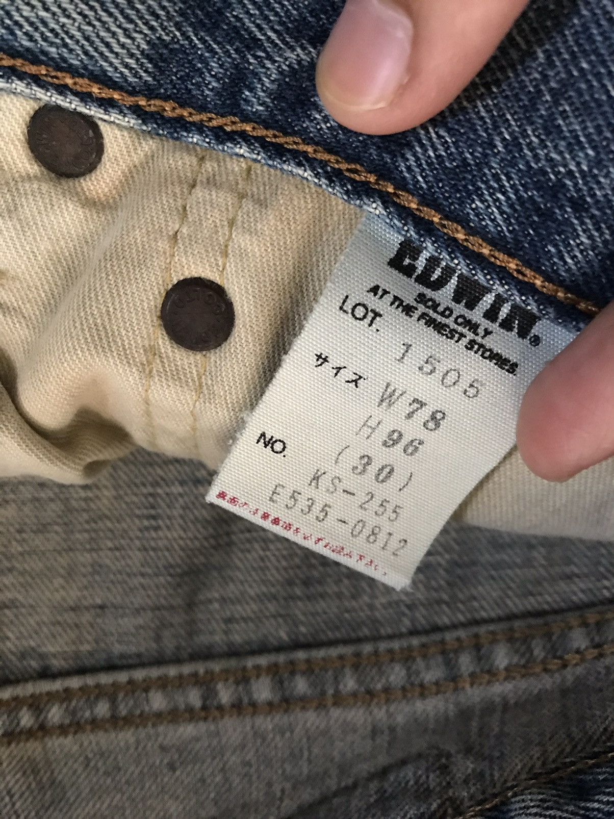 Edwin × Salvage × Vintage VINTAGE SELVAGE EDWIN 505 BLUE WASH DISTRESSED DENIM Size US 30 / EU 46 - 7 Thumbnail