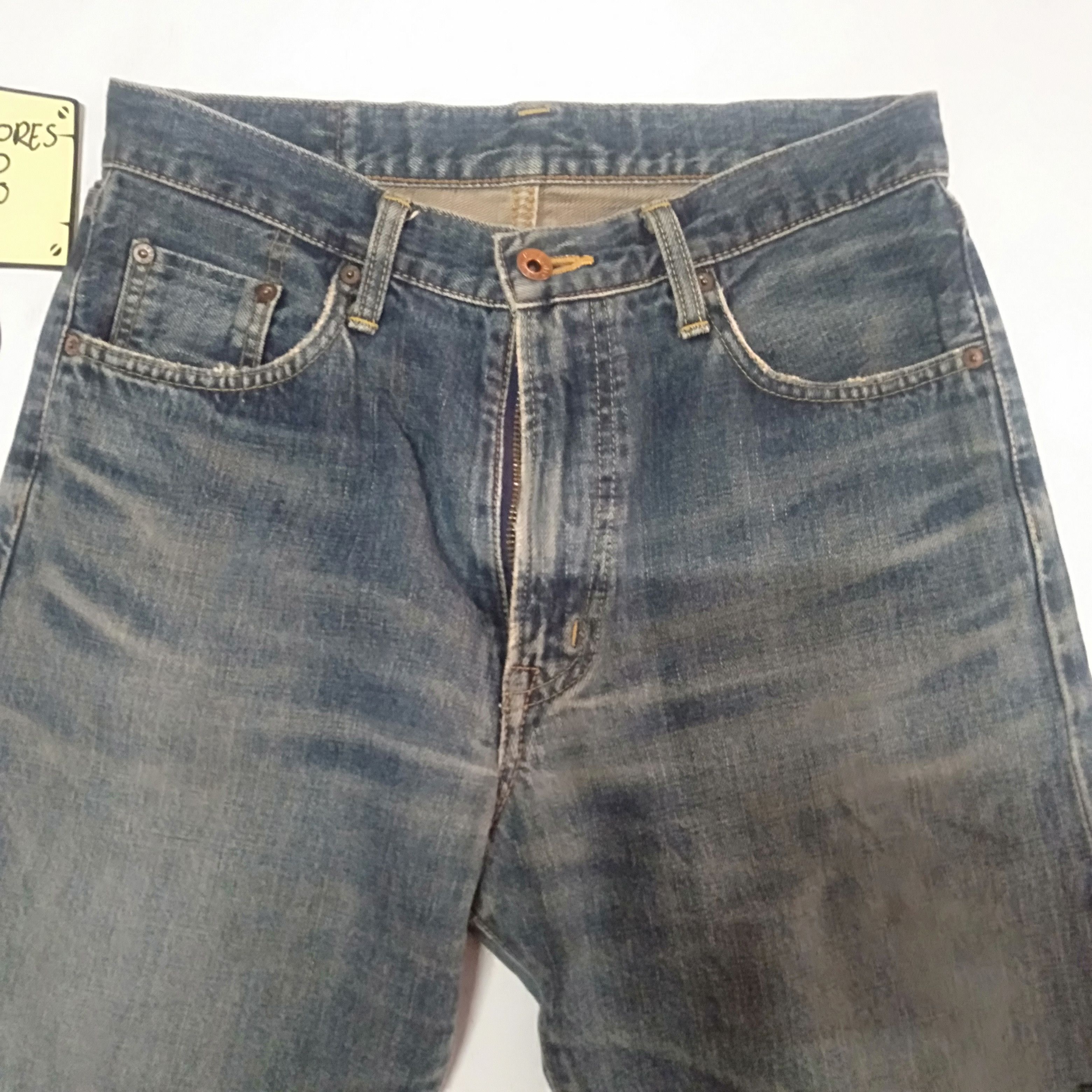 Edwin × Vintage vintage selvedge Edwin lot 505xxblue wash distressed denim Size US 29 - 4 Thumbnail