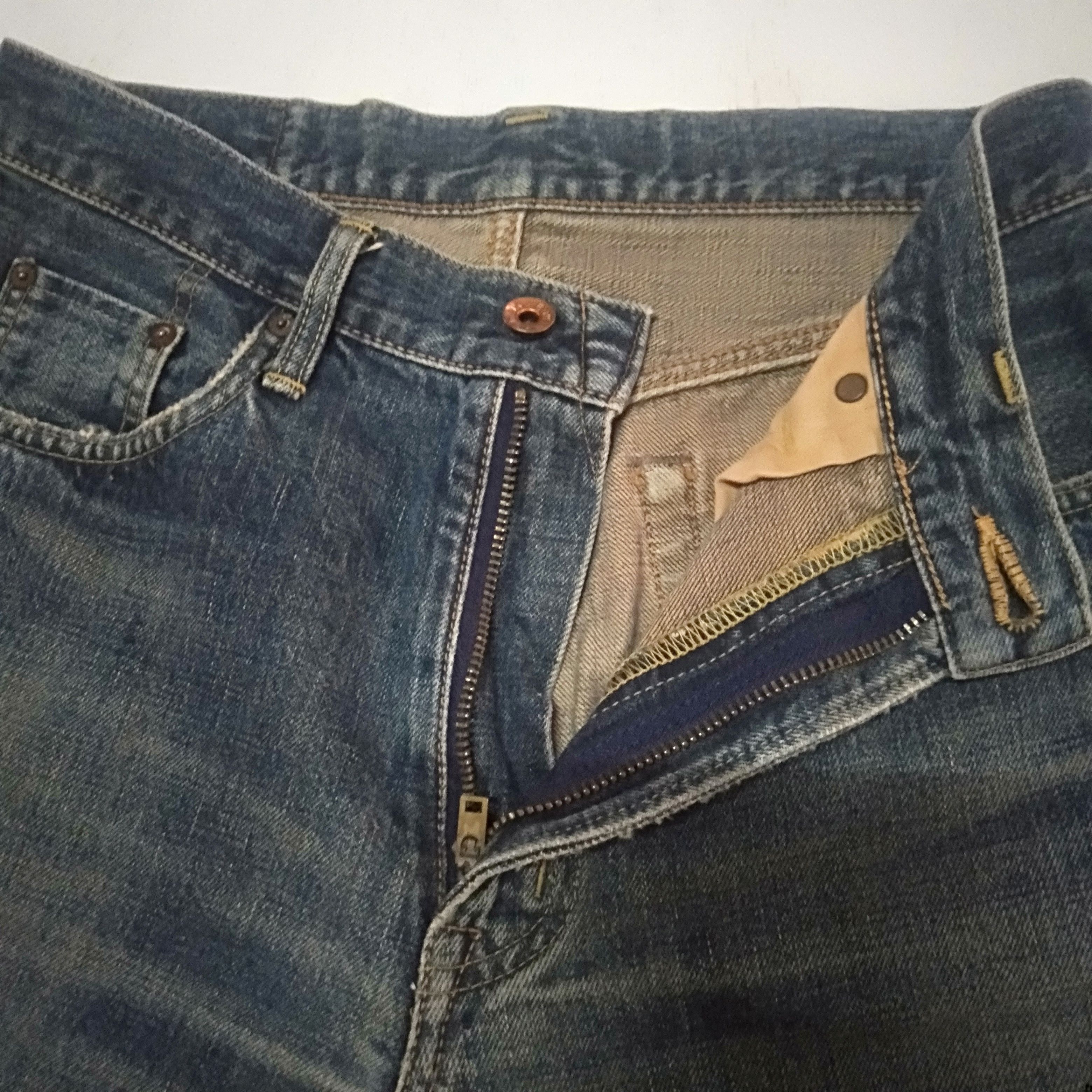 Edwin × Vintage vintage selvedge Edwin lot 505xxblue wash distressed denim Size US 29 - 6 Thumbnail
