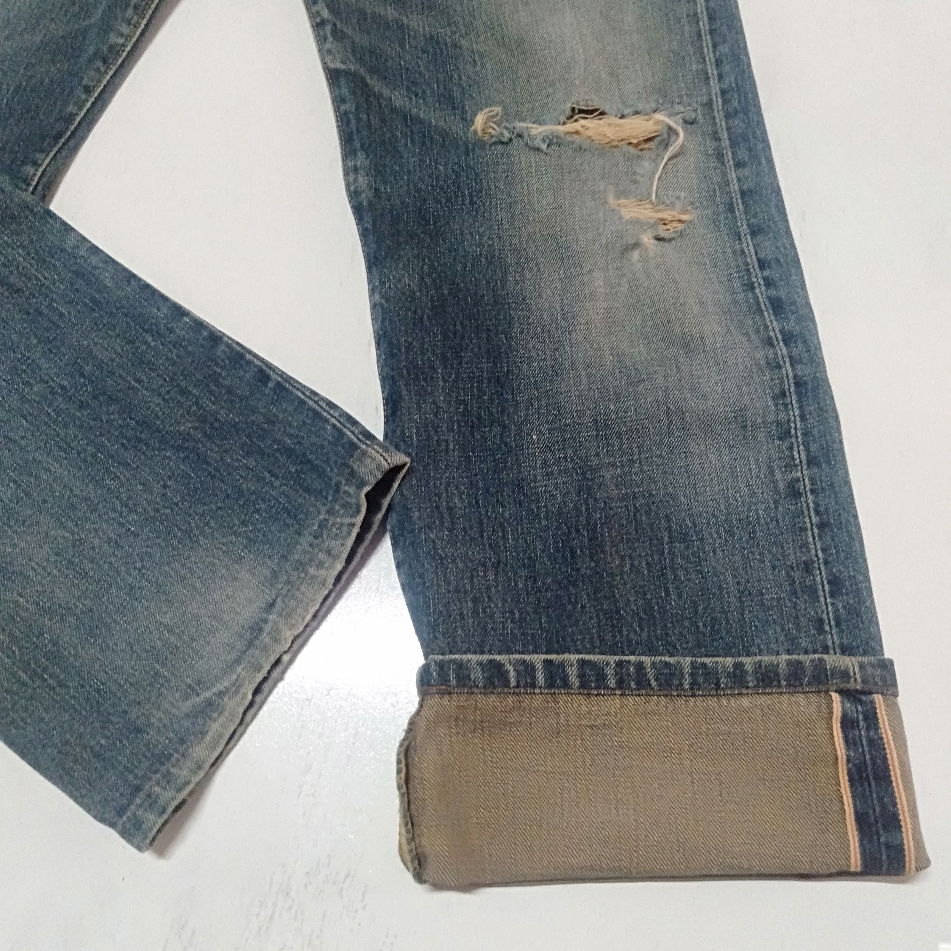 Edwin × Vintage vintage selvedge Edwin lot 505xxblue wash distressed denim Size US 29 - 9 Thumbnail