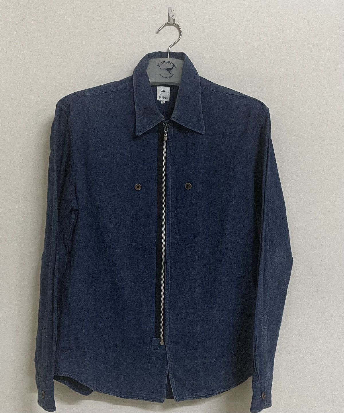 Indigo × Japanese Brand 🔥VINTAGE Jipijapa INDIGO SHIRT (RaRe) Size US L / EU 52-54 / 3 - 1 Thumbnail