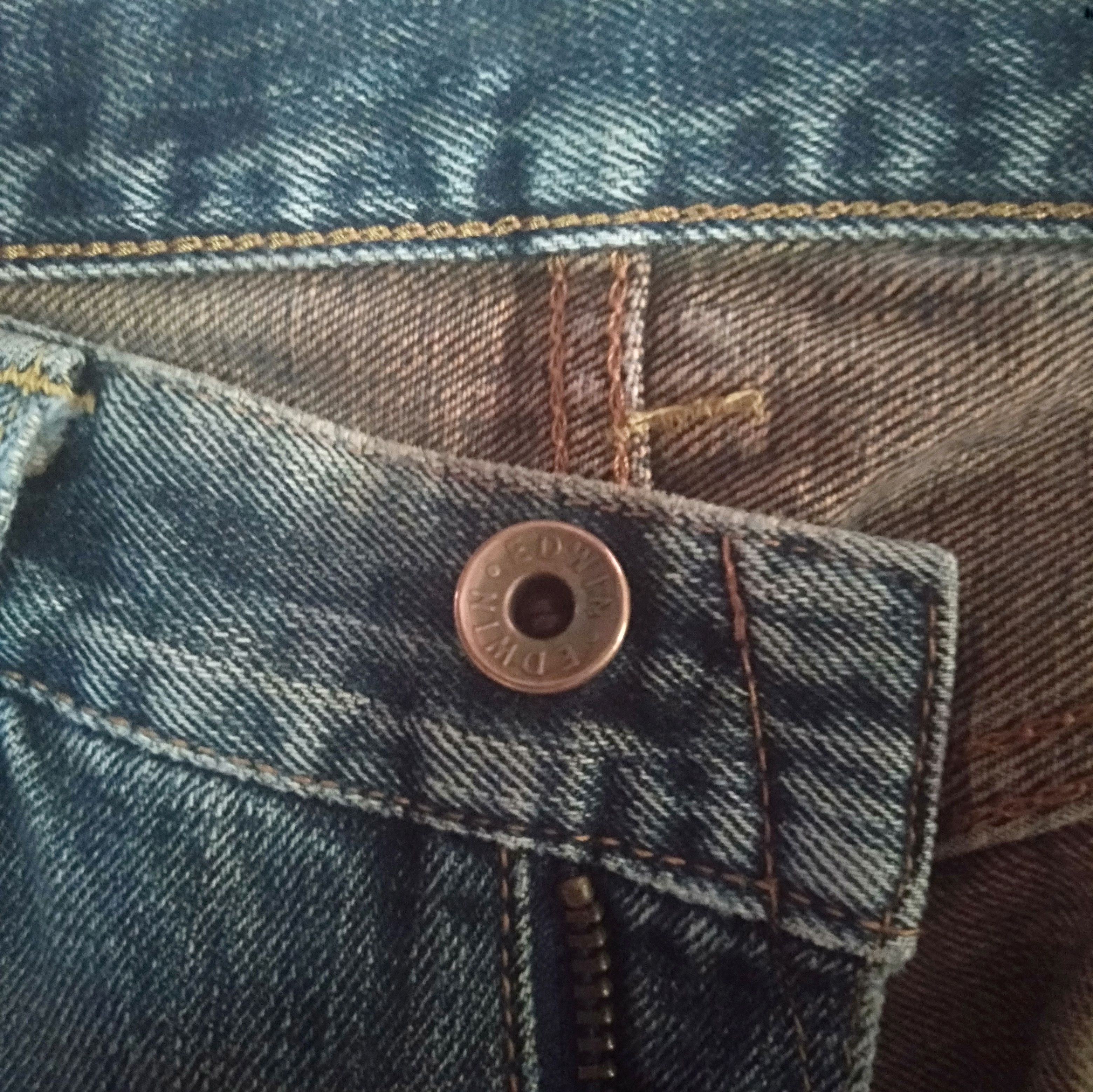 Edwin × Vintage vintage selvedge Edwin lot 505x blue wash distressed denim Size US 31 - 6 Thumbnail