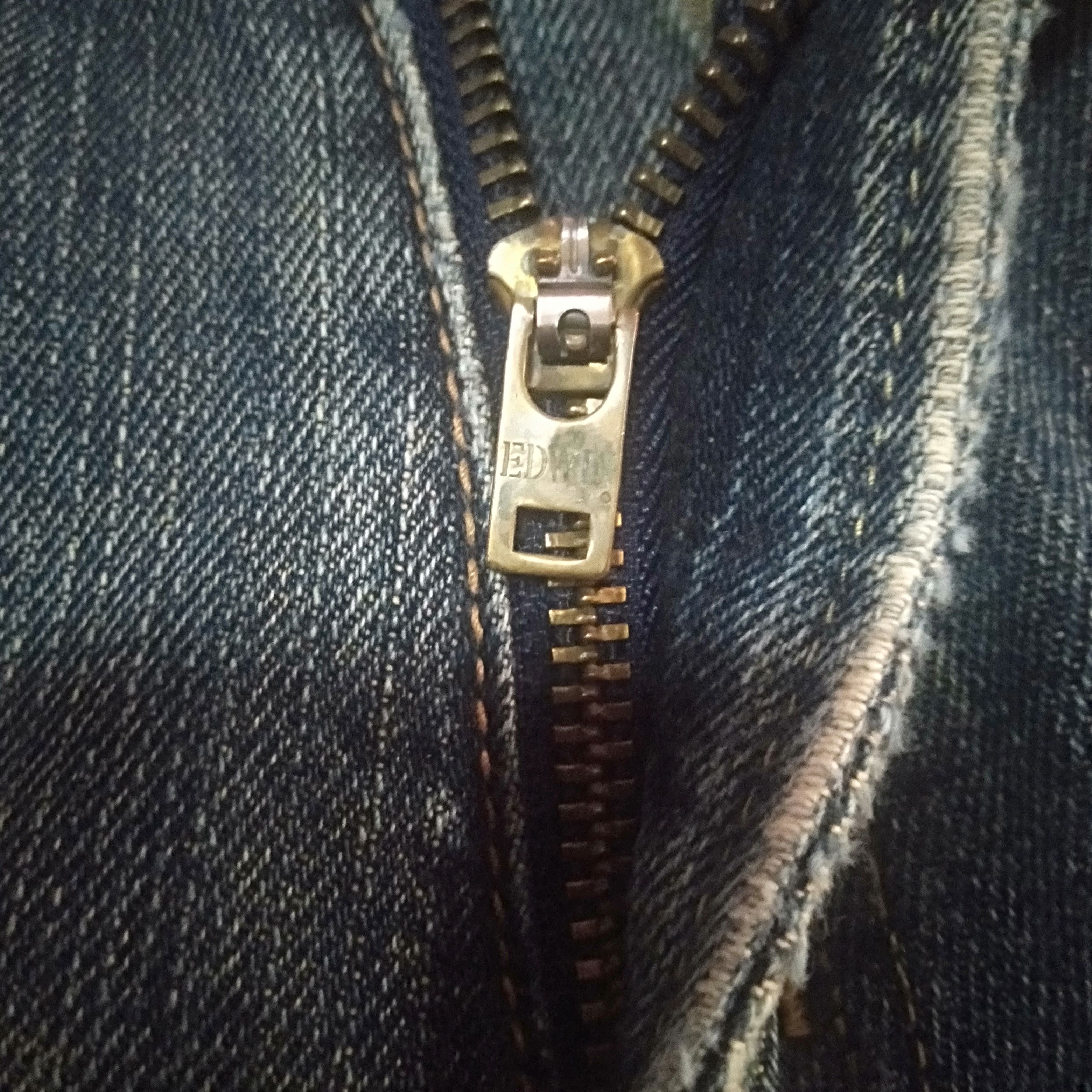 Edwin × Vintage vintage selvedge Edwin lot 505x blue wash distressed denim Size US 31 - 4 Thumbnail
