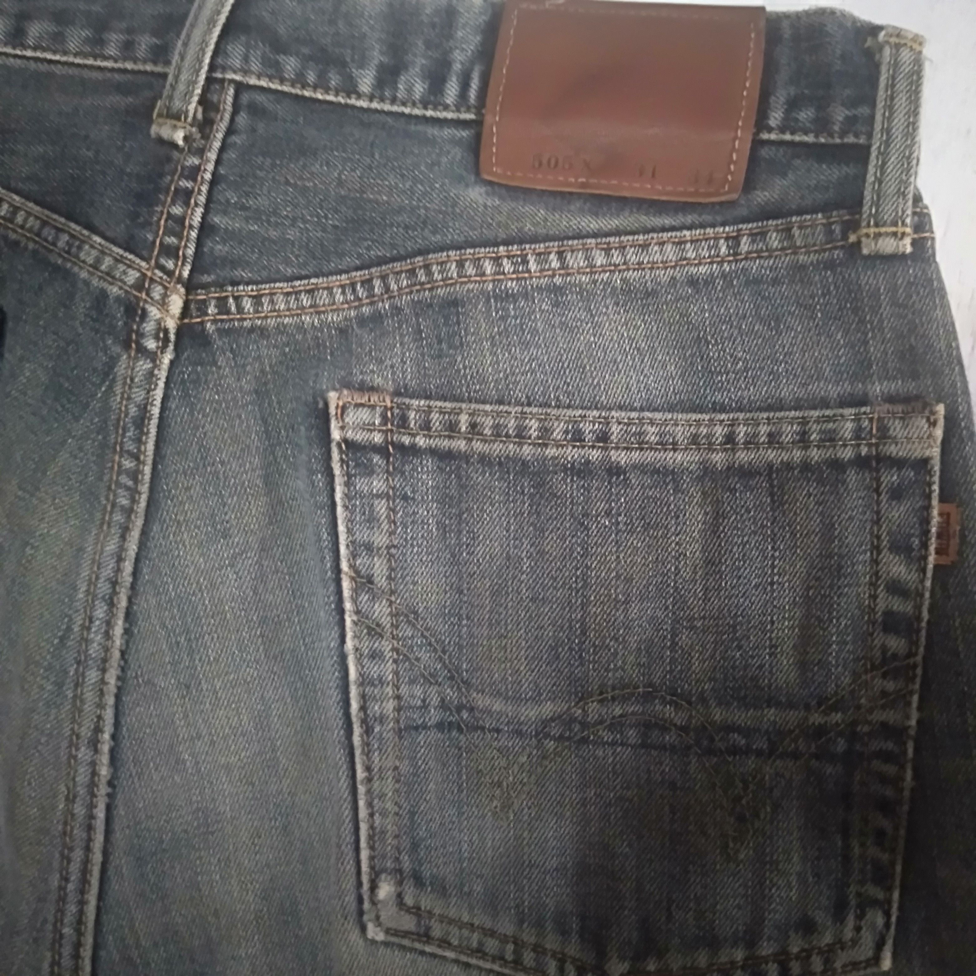 Edwin × Vintage vintage selvedge Edwin lot 505x blue wash distressed denim Size US 31 - 5 Thumbnail
