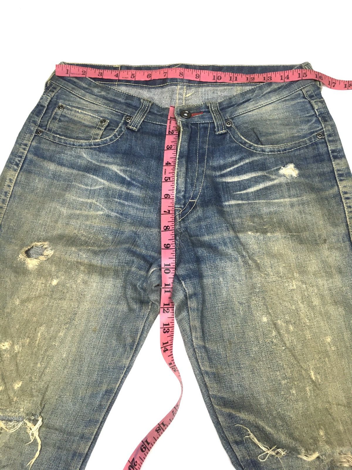 Beams Plus × Japanese Brand Vintage beams rusty blue wash distressed denim japan Size US 31 - 3 Thumbnail