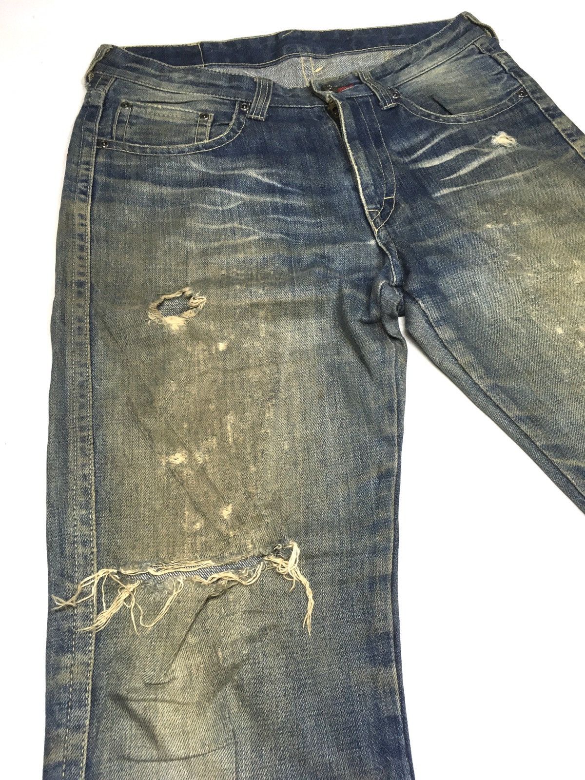 Beams Plus × Japanese Brand Vintage beams rusty blue wash distressed denim japan Size US 31 - 11 Thumbnail