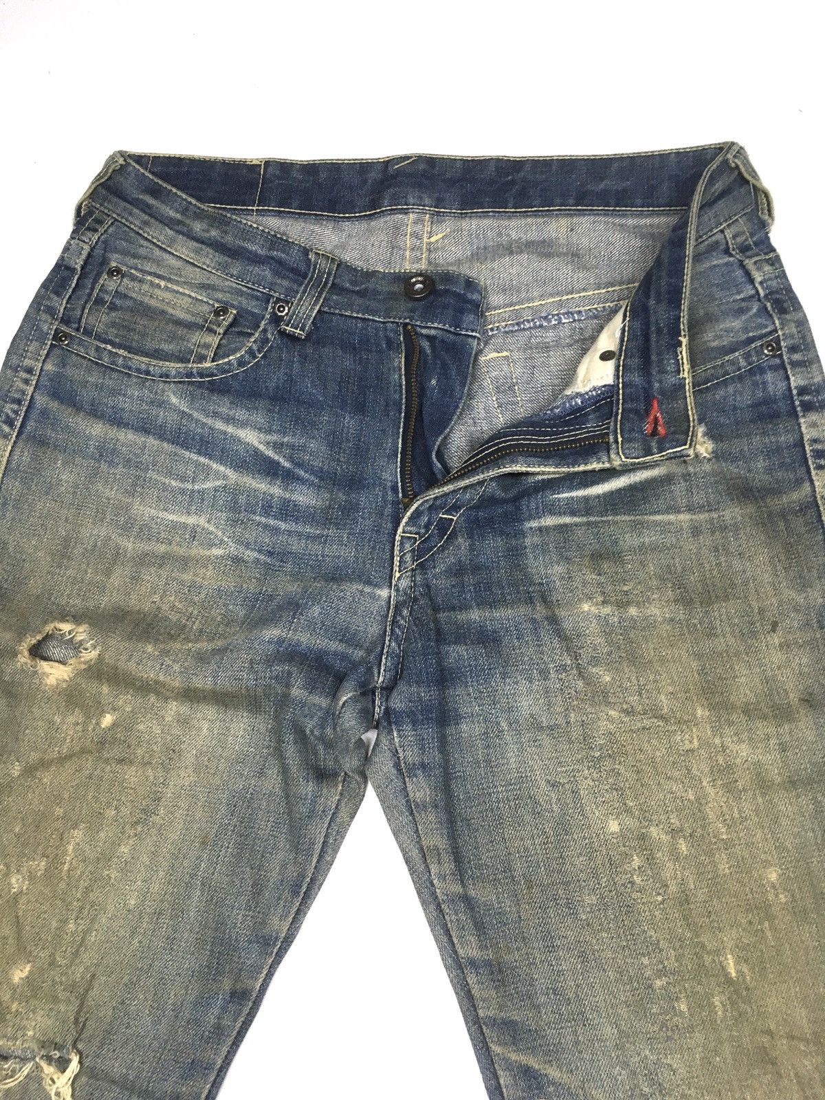 Beams Plus × Japanese Brand Vintage beams rusty blue wash distressed denim japan Size US 31 - 5 Thumbnail