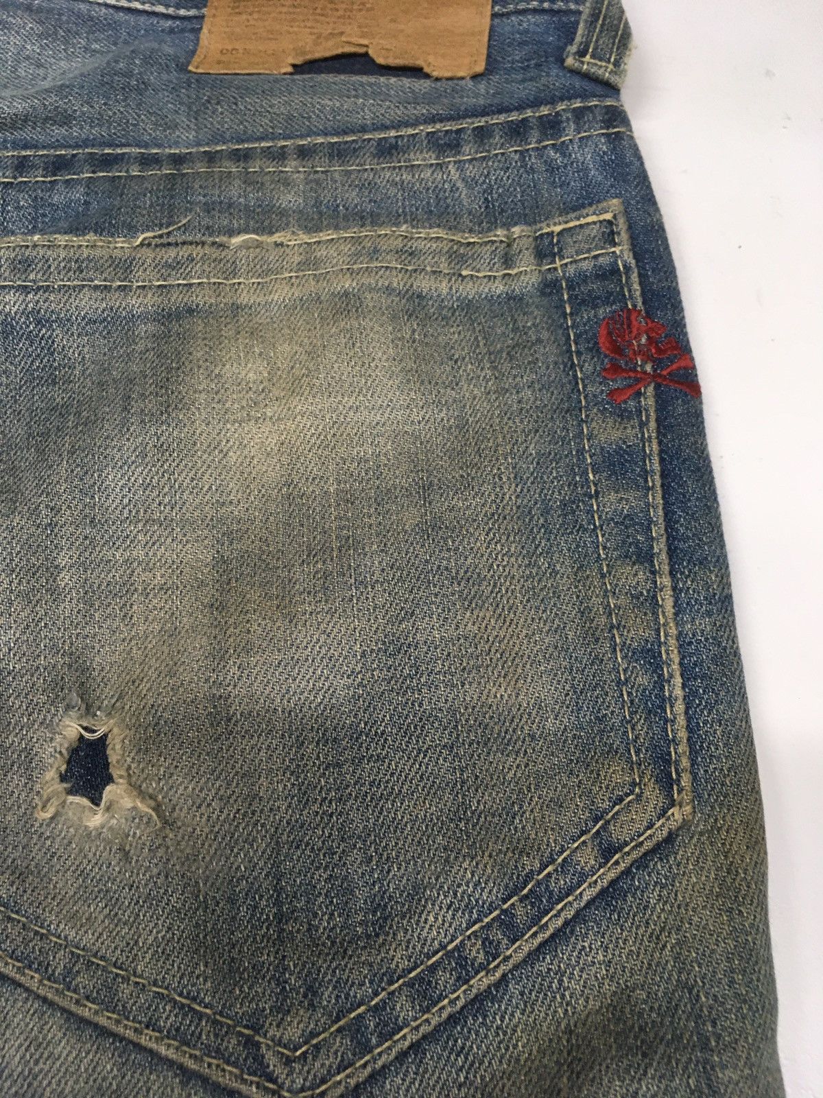 Beams Plus × Japanese Brand Vintage beams rusty blue wash distressed denim japan Size US 31 - 12 Thumbnail