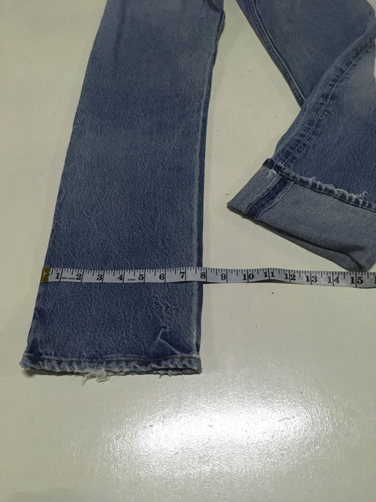 Levi's Vintage Clothing × Vintage Truly Vintage 70s Levi’s 501 blue wash distressed denim Size US 31 - 7 Thumbnail