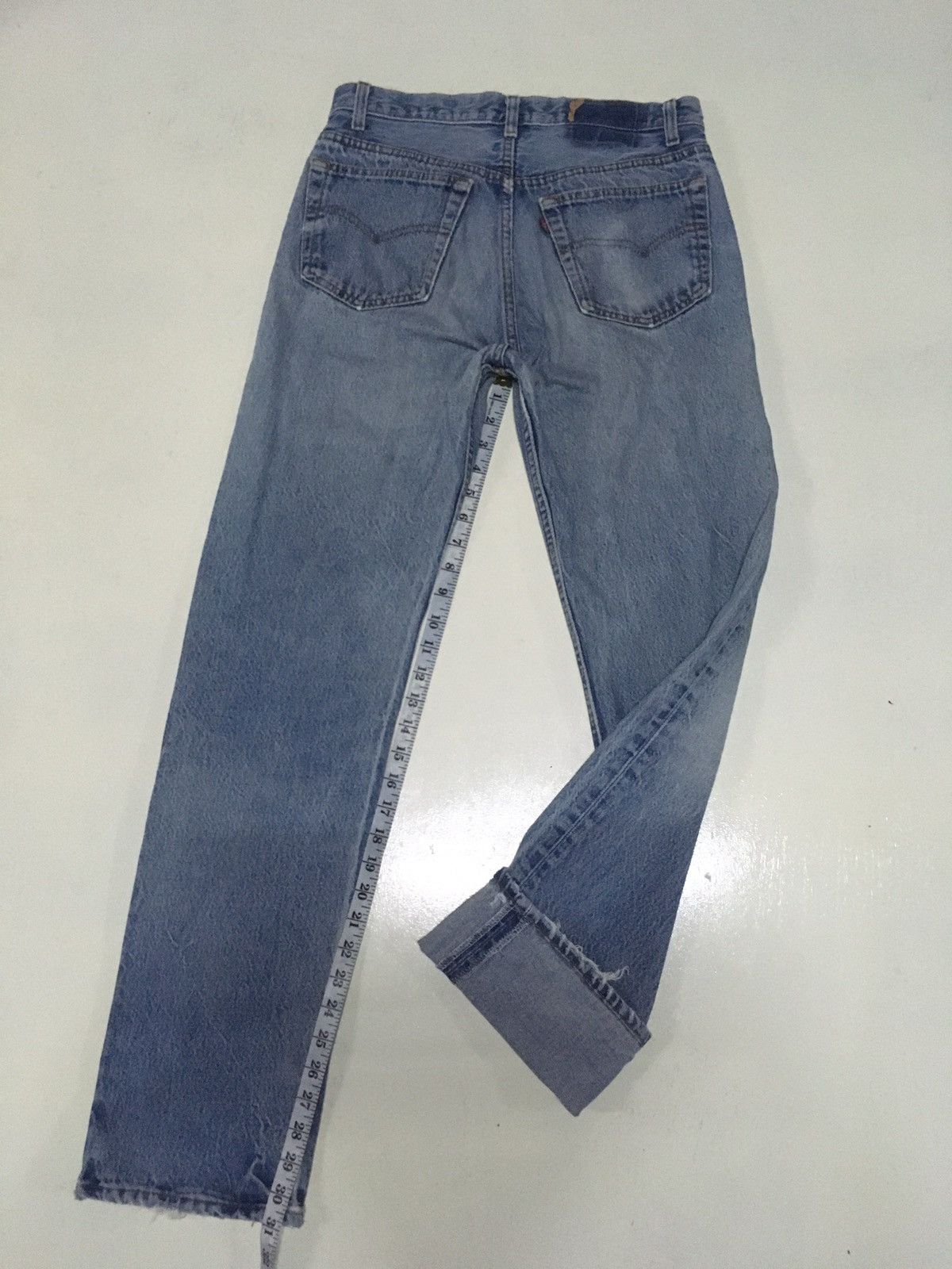 Levi's Vintage Clothing × Vintage Truly Vintage 70s Levi’s 501 blue wash distressed denim Size US 31 - 3 Thumbnail