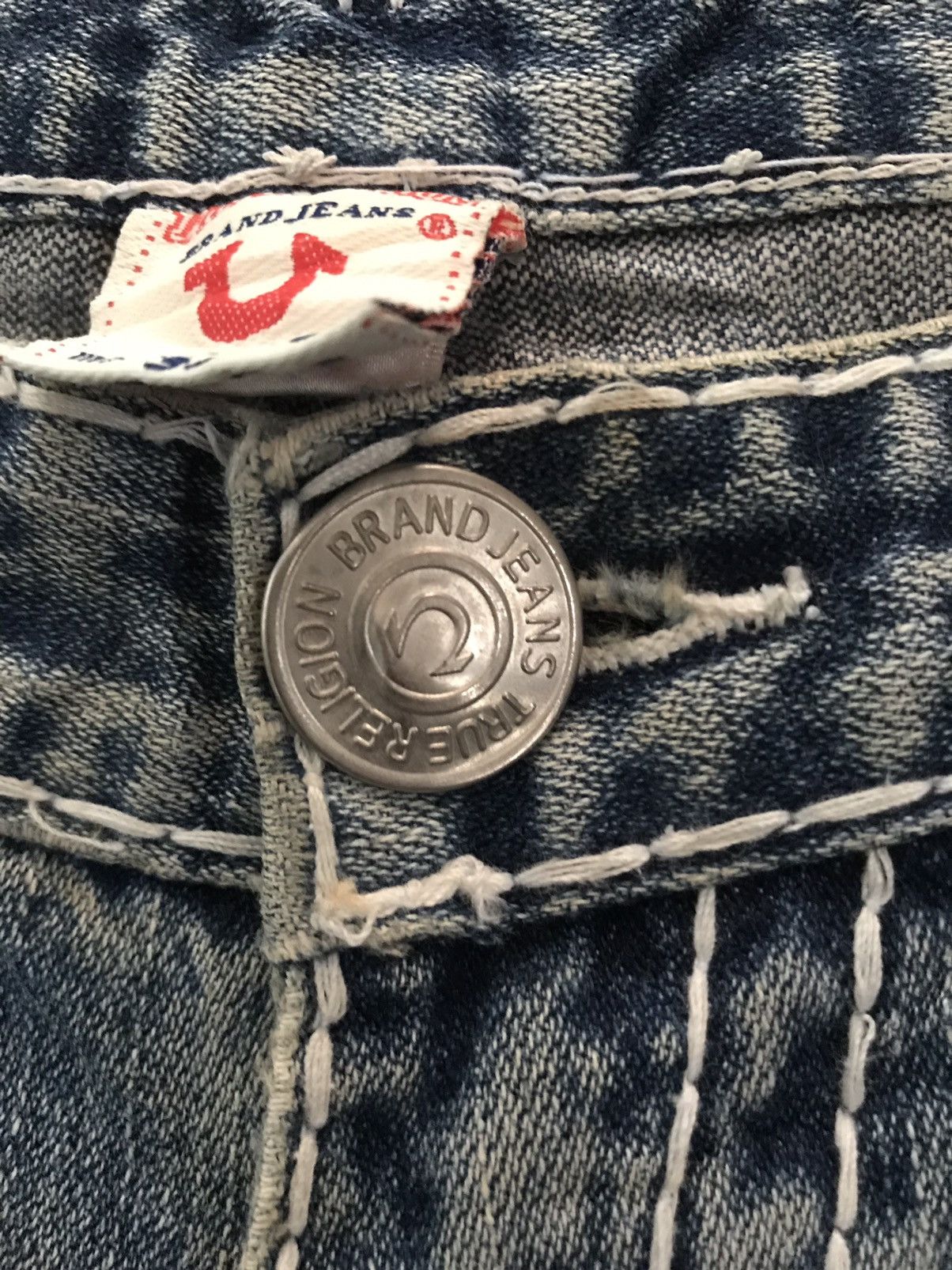 True Religion × Vintage VINTAGE TRUE RELIGION JOEY BLUE WASH DISTRESSED DENIM Size US 30 / EU 46 - 11 Thumbnail