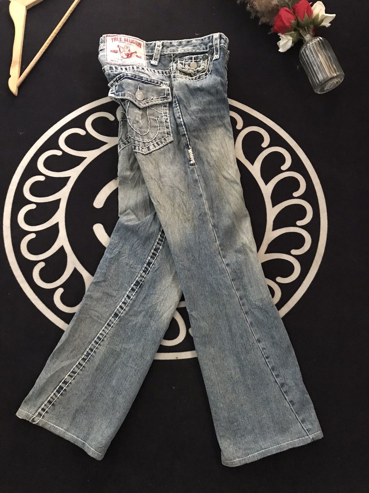 True Religion × Vintage VINTAGE TRUE RELIGION JOEY BLUE WASH DISTRESSED DENIM Size US 30 / EU 46 - 4 Thumbnail