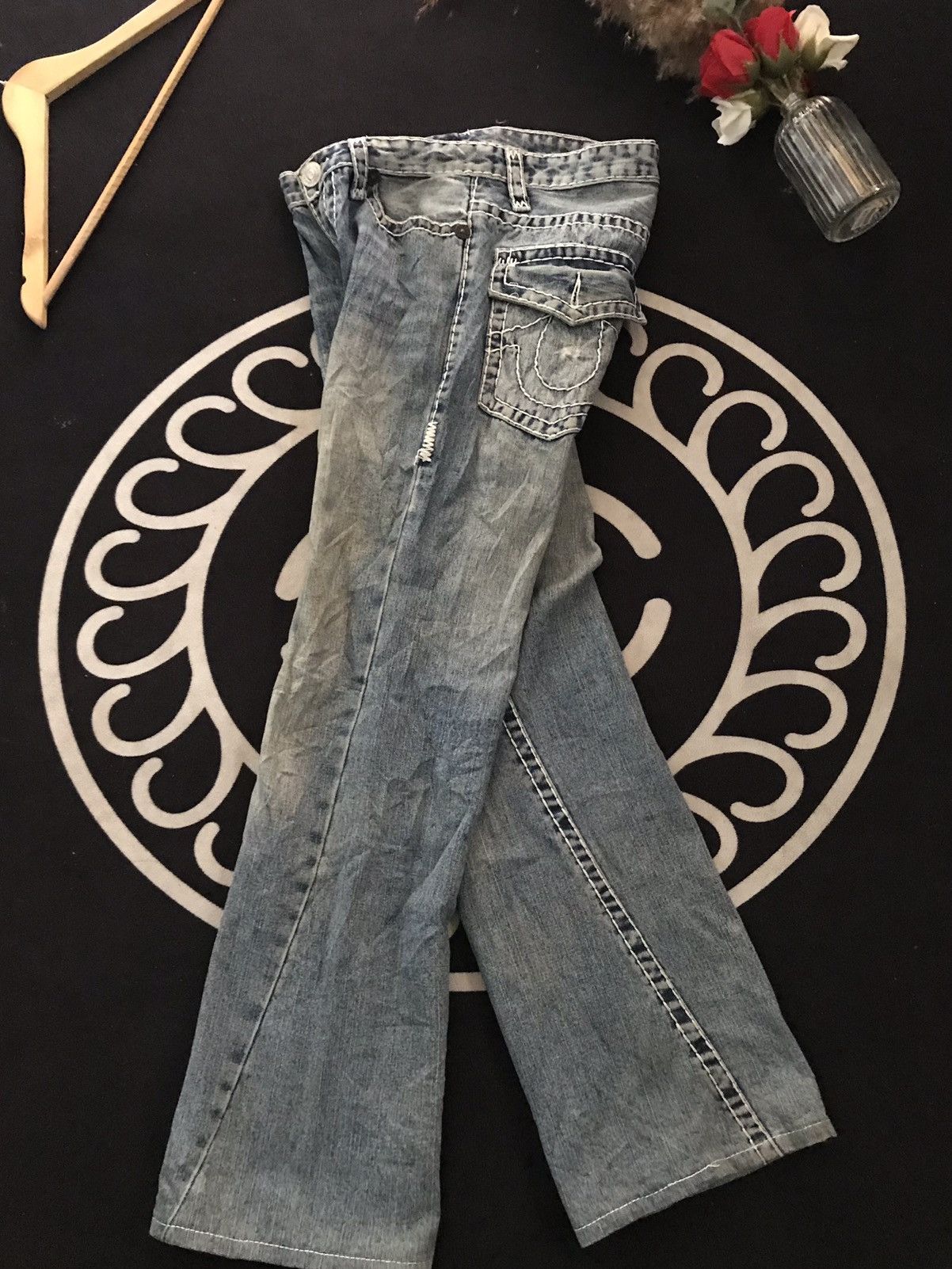 True Religion × Vintage VINTAGE TRUE RELIGION JOEY BLUE WASH DISTRESSED DENIM Size US 30 / EU 46 - 6 Thumbnail