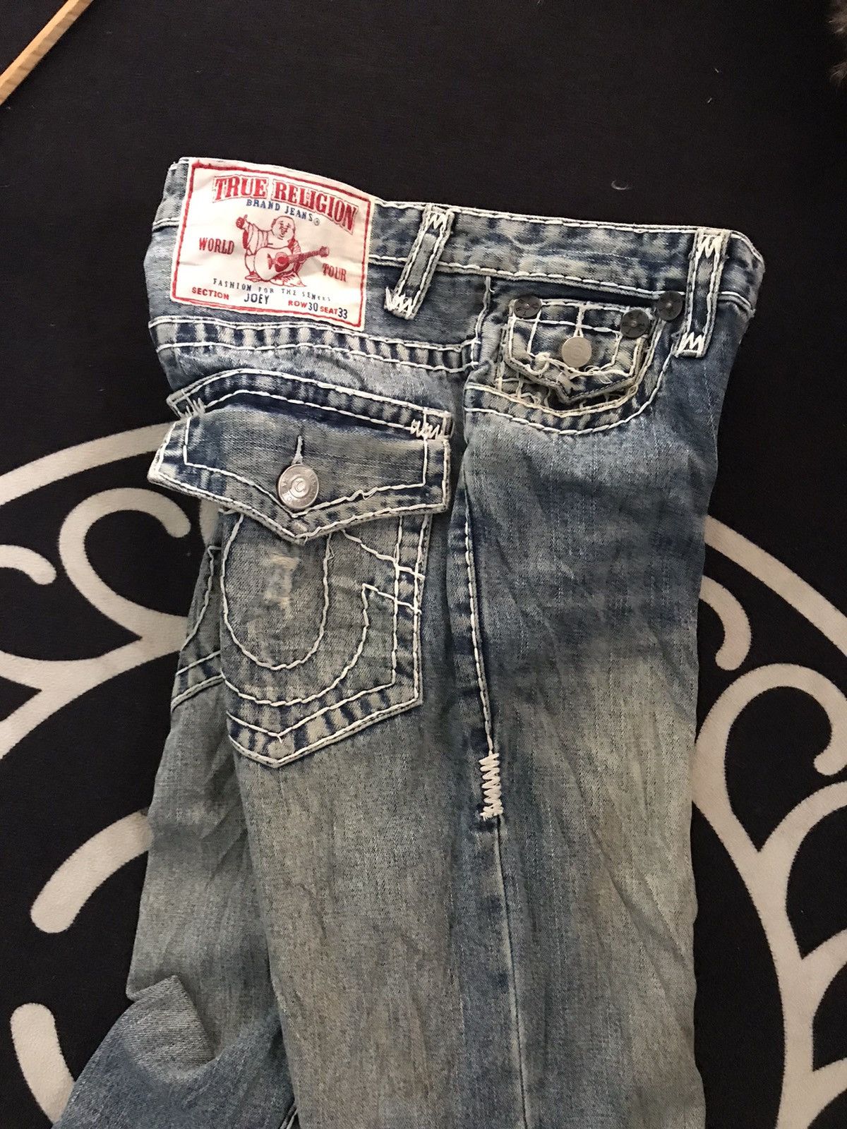 True Religion × Vintage VINTAGE TRUE RELIGION JOEY BLUE WASH DISTRESSED DENIM Size US 30 / EU 46 - 5 Thumbnail