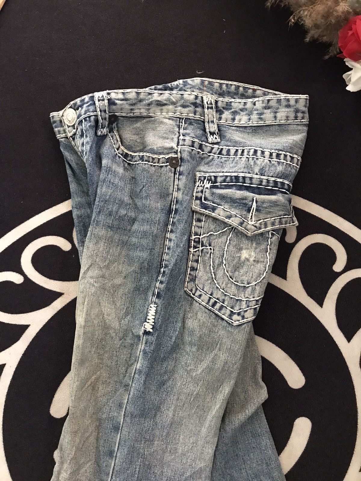 True Religion × Vintage VINTAGE TRUE RELIGION JOEY BLUE WASH DISTRESSED DENIM Size US 30 / EU 46 - 7 Thumbnail