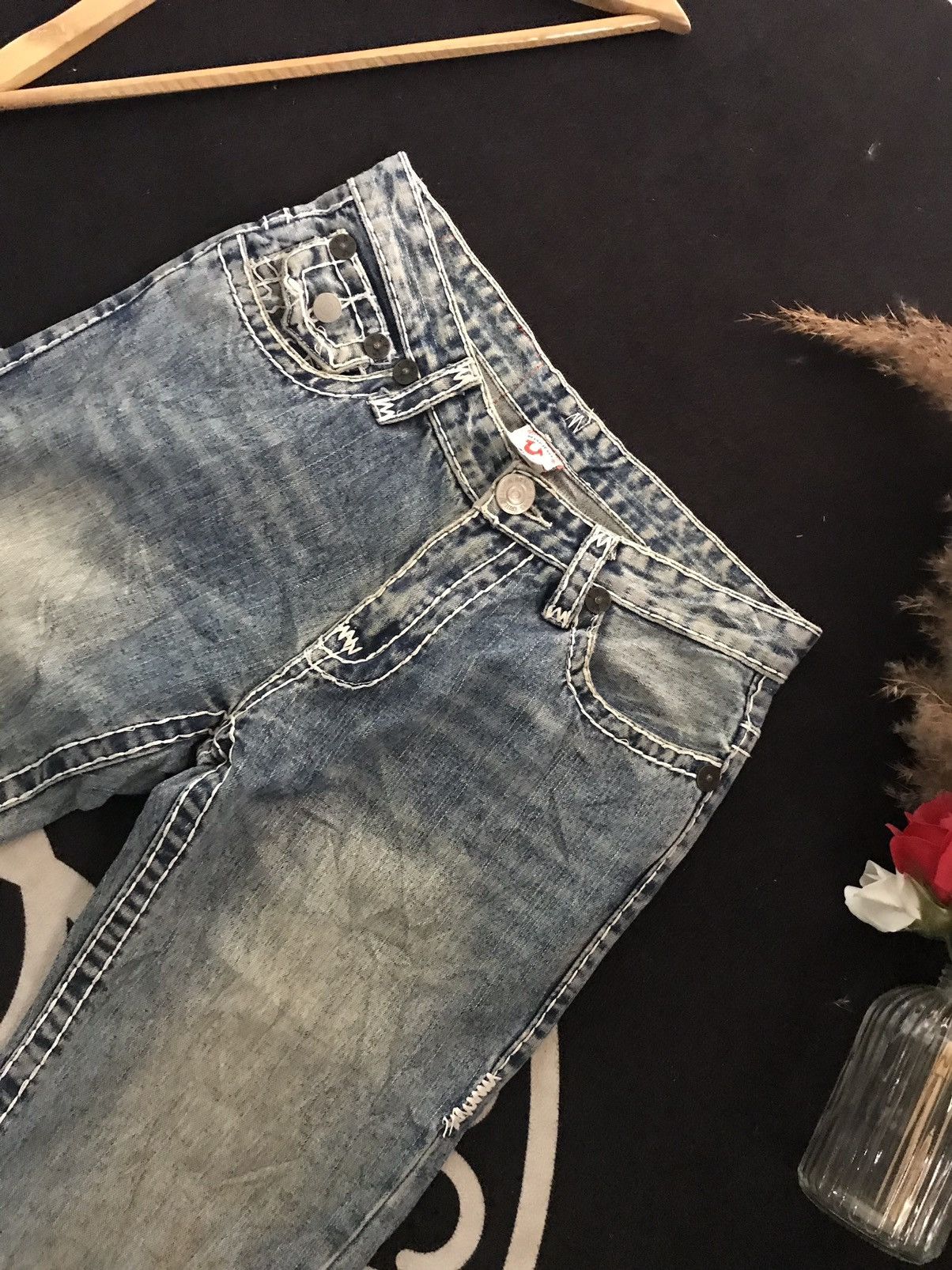 True Religion × Vintage VINTAGE TRUE RELIGION JOEY BLUE WASH DISTRESSED DENIM Size US 30 / EU 46 - 9 Thumbnail