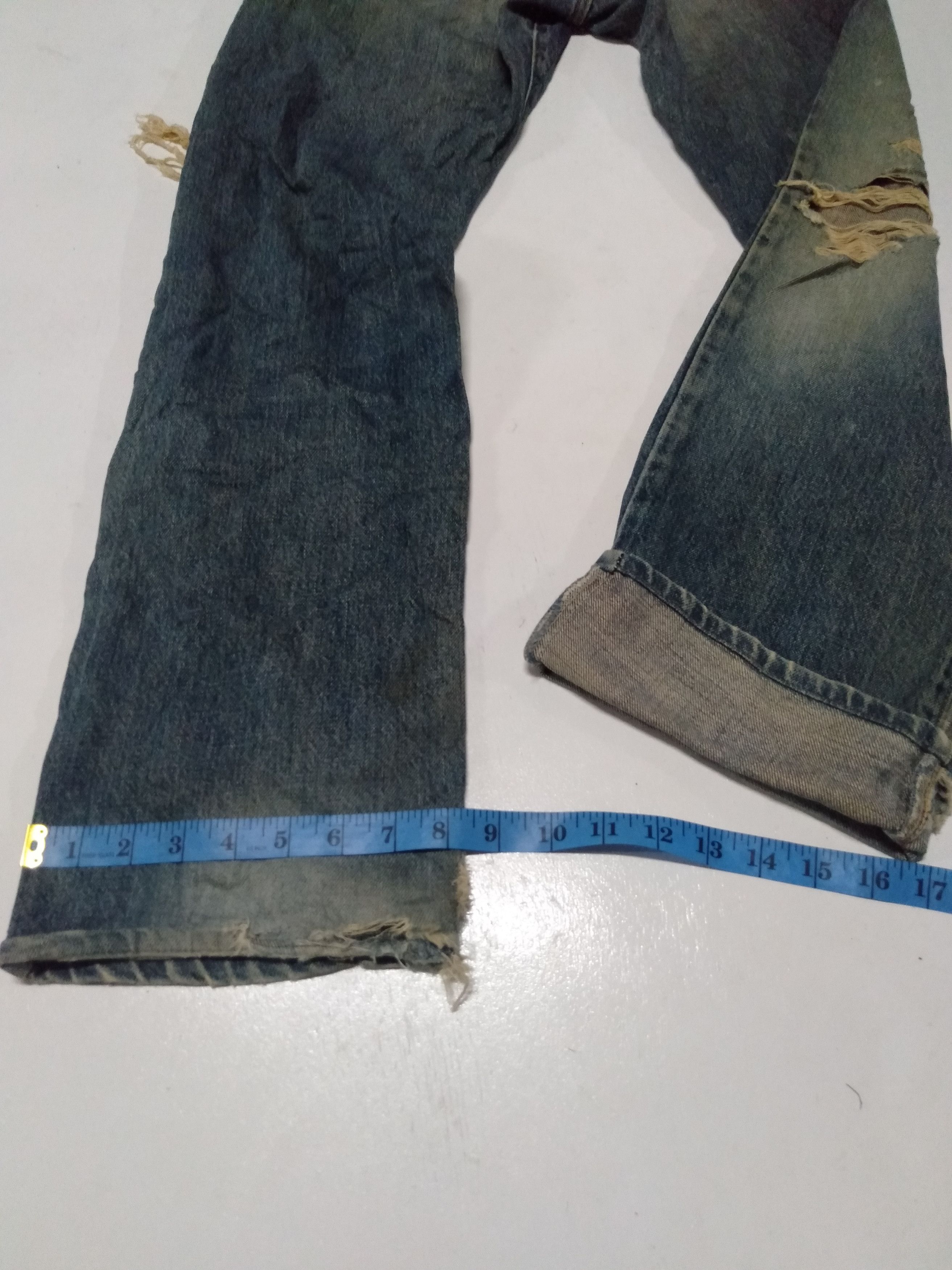 Edwin × Vintage vintage Edwin blue wash distressed denim Size US 29 - 6 Thumbnail