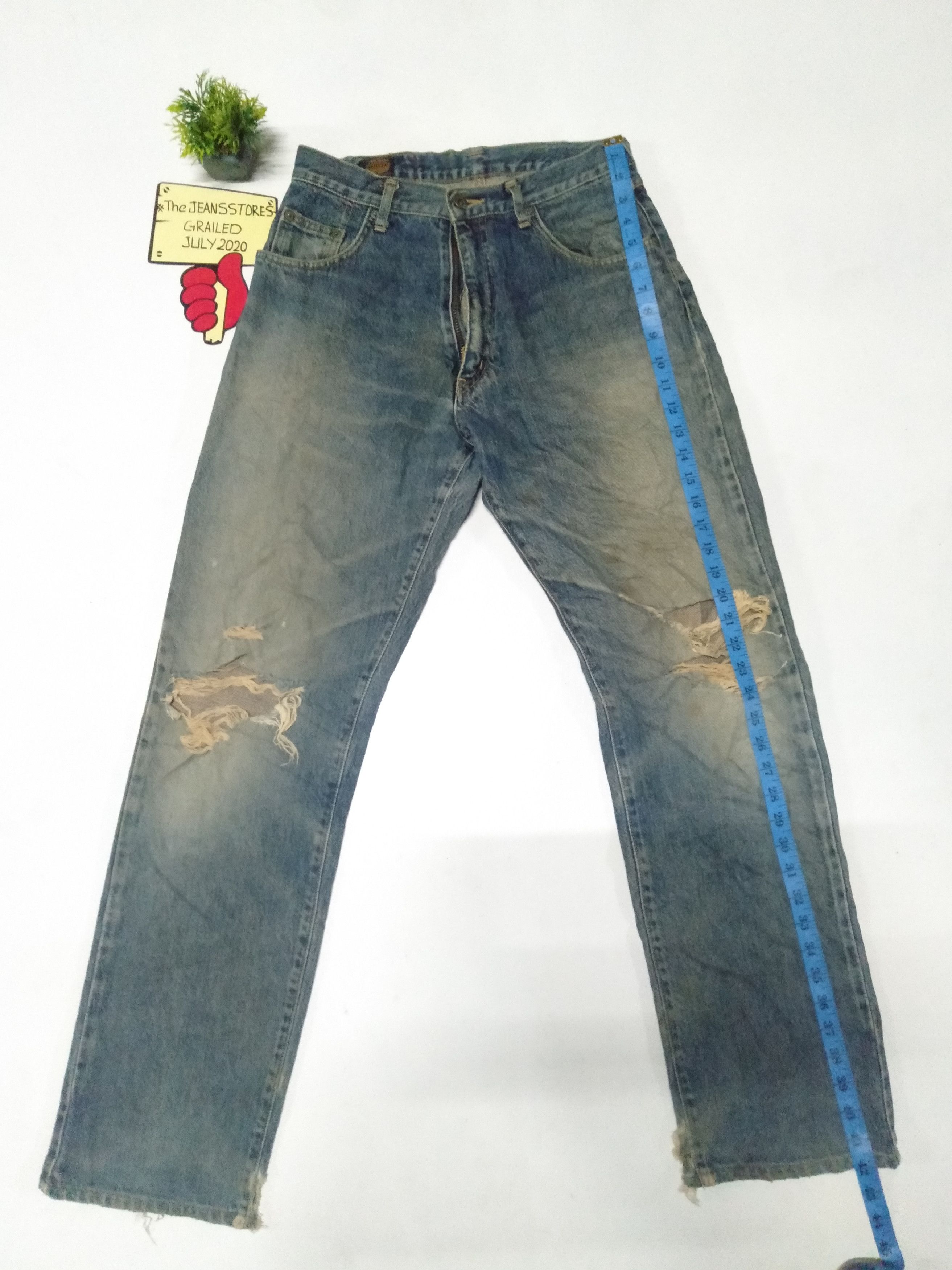 Edwin × Vintage vintage Edwin blue wash distressed denim Size US 29 - 1 Thumbnail