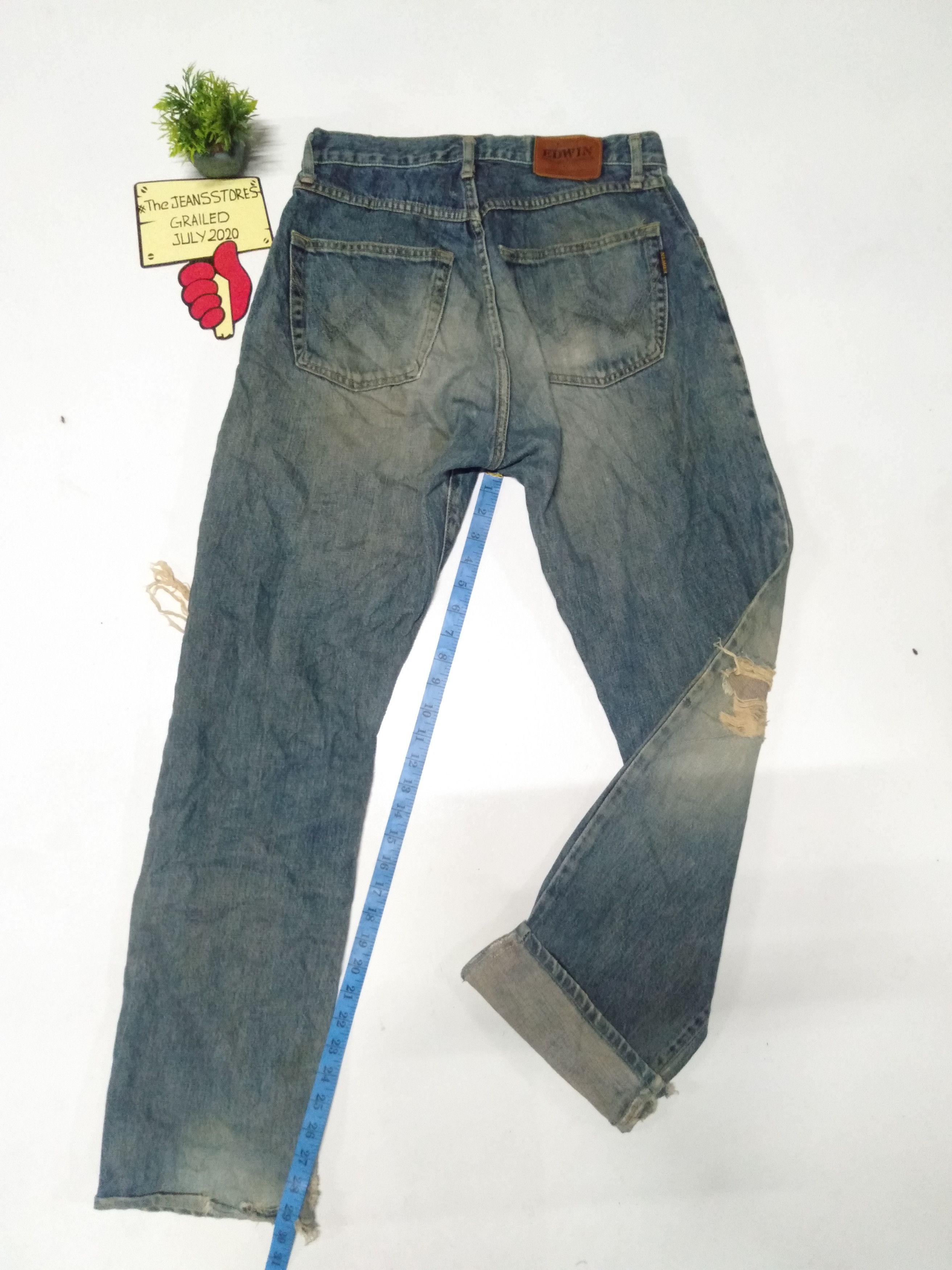 Edwin × Vintage vintage Edwin blue wash distressed denim Size US 29 - 2 Thumbnail