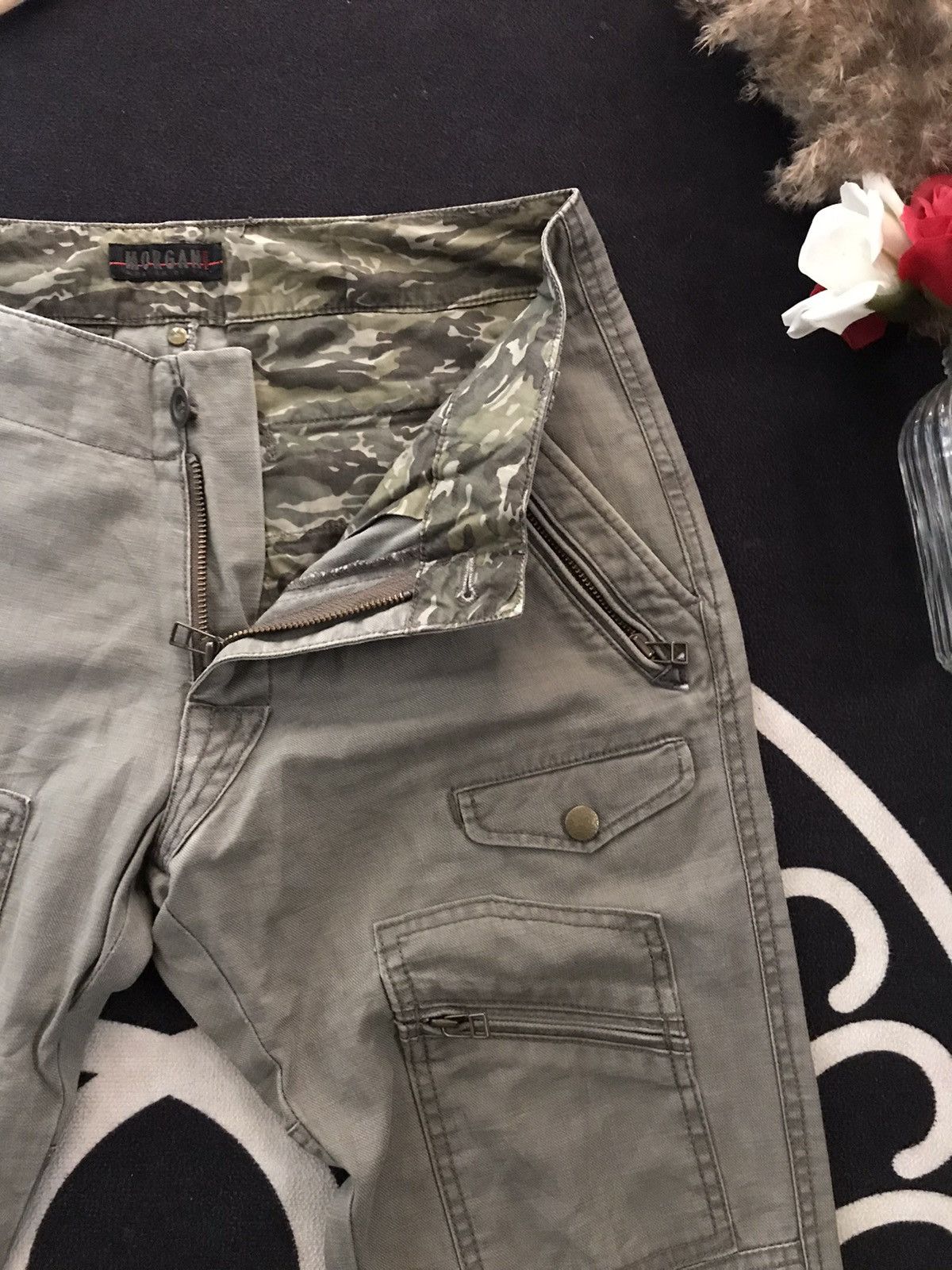 Morgan Homme × Vintage VINTAGE MORGAN HOMME ZIPPER MULTI POCKET CARGO PANTS Size US 30 / EU 46 - 4 Thumbnail