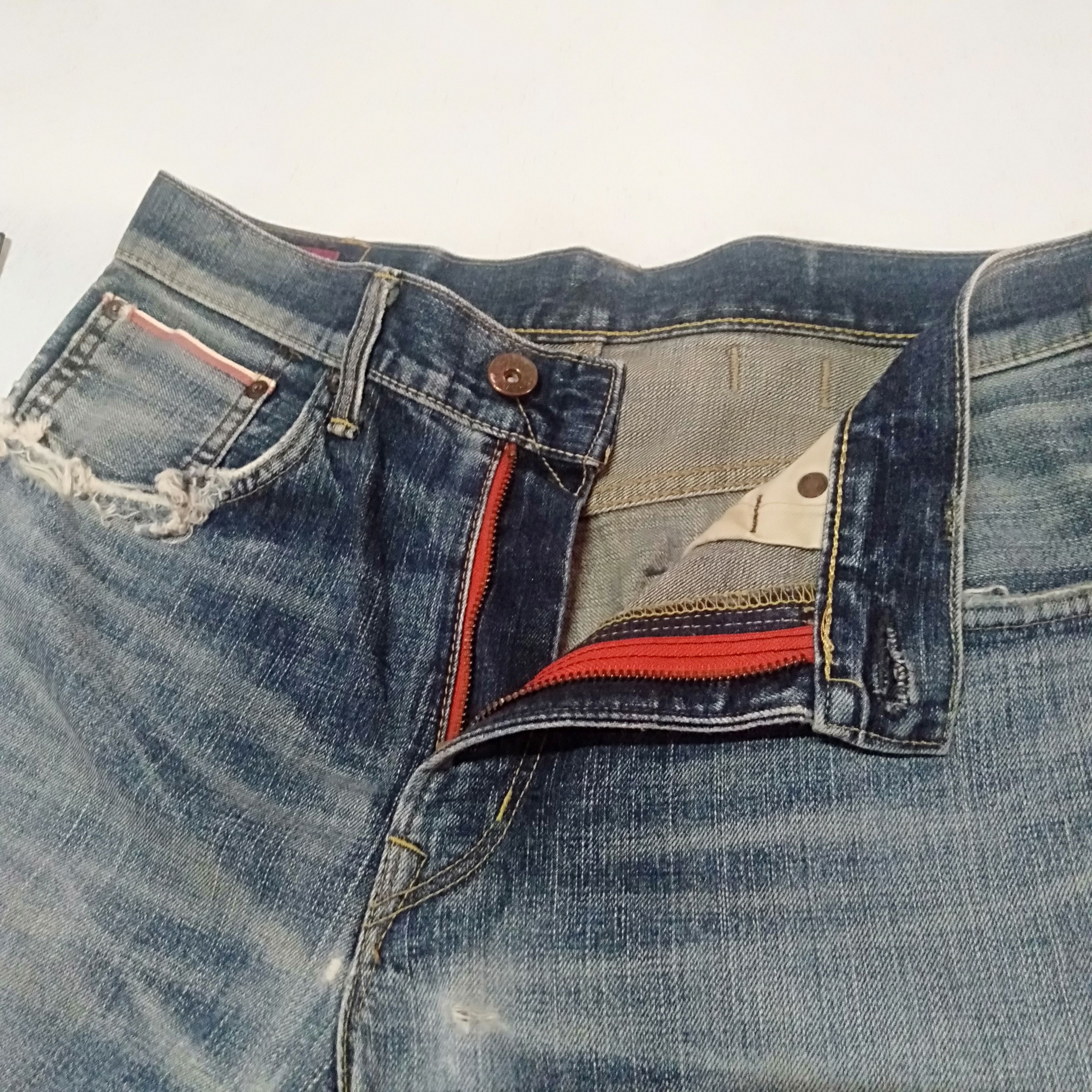 Edwin × Japanese Brand × Vintage vintage selvedge Edwin 505z buckle back distressed denim Size US 32 / EU 48 - 8 Thumbnail