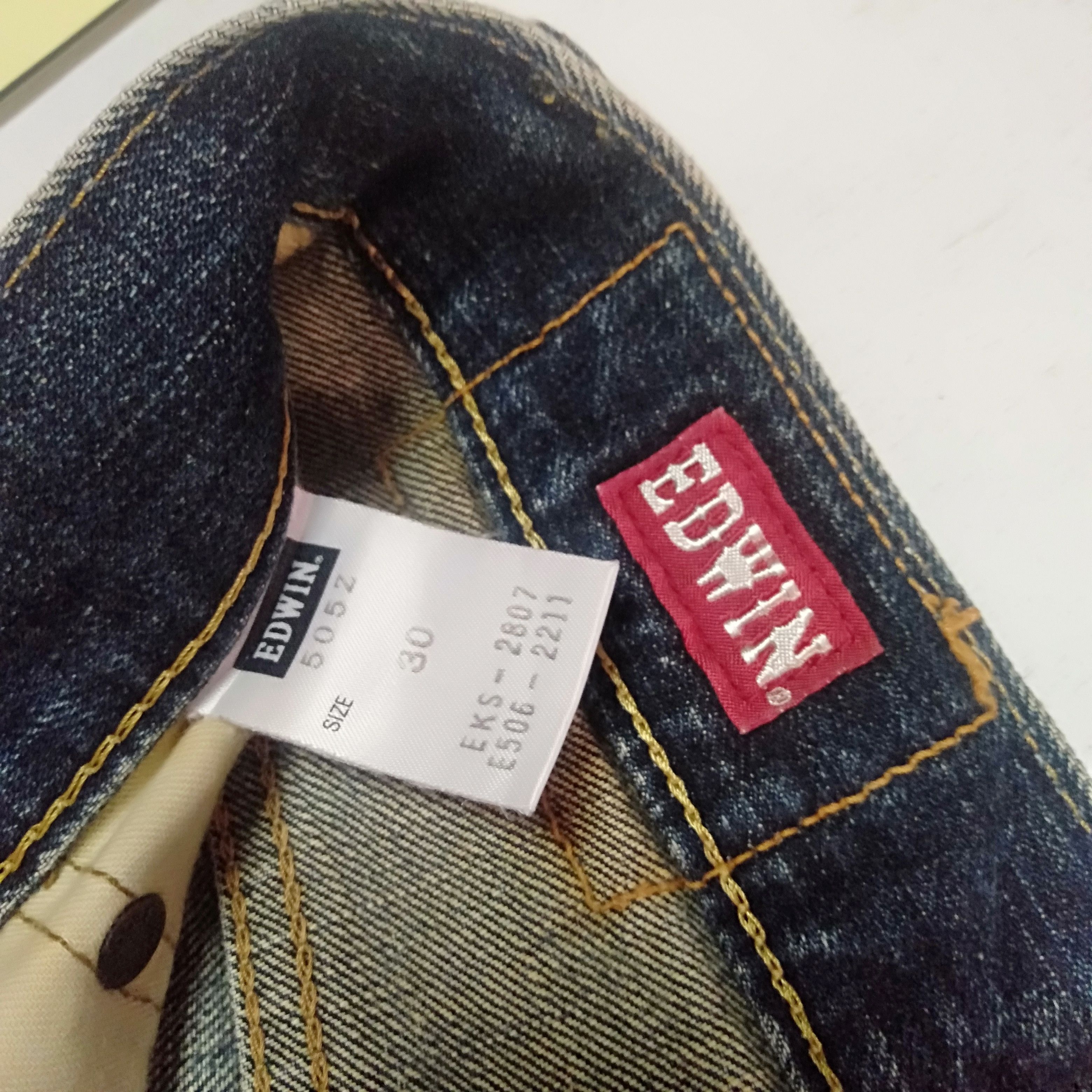 Edwin × Japanese Brand × Vintage vintage selvedge Edwin 505z buckle back distressed denim Size US 32 / EU 48 - 10 Thumbnail
