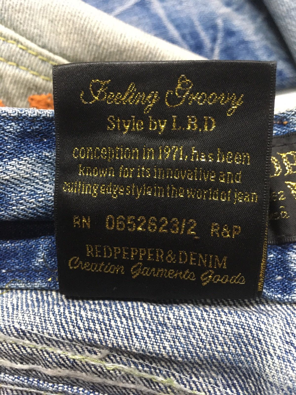 Japanese Brand Red peper embroidery spellout lot of patch distressed denim Size US 28 / EU 44 - 14 Thumbnail
